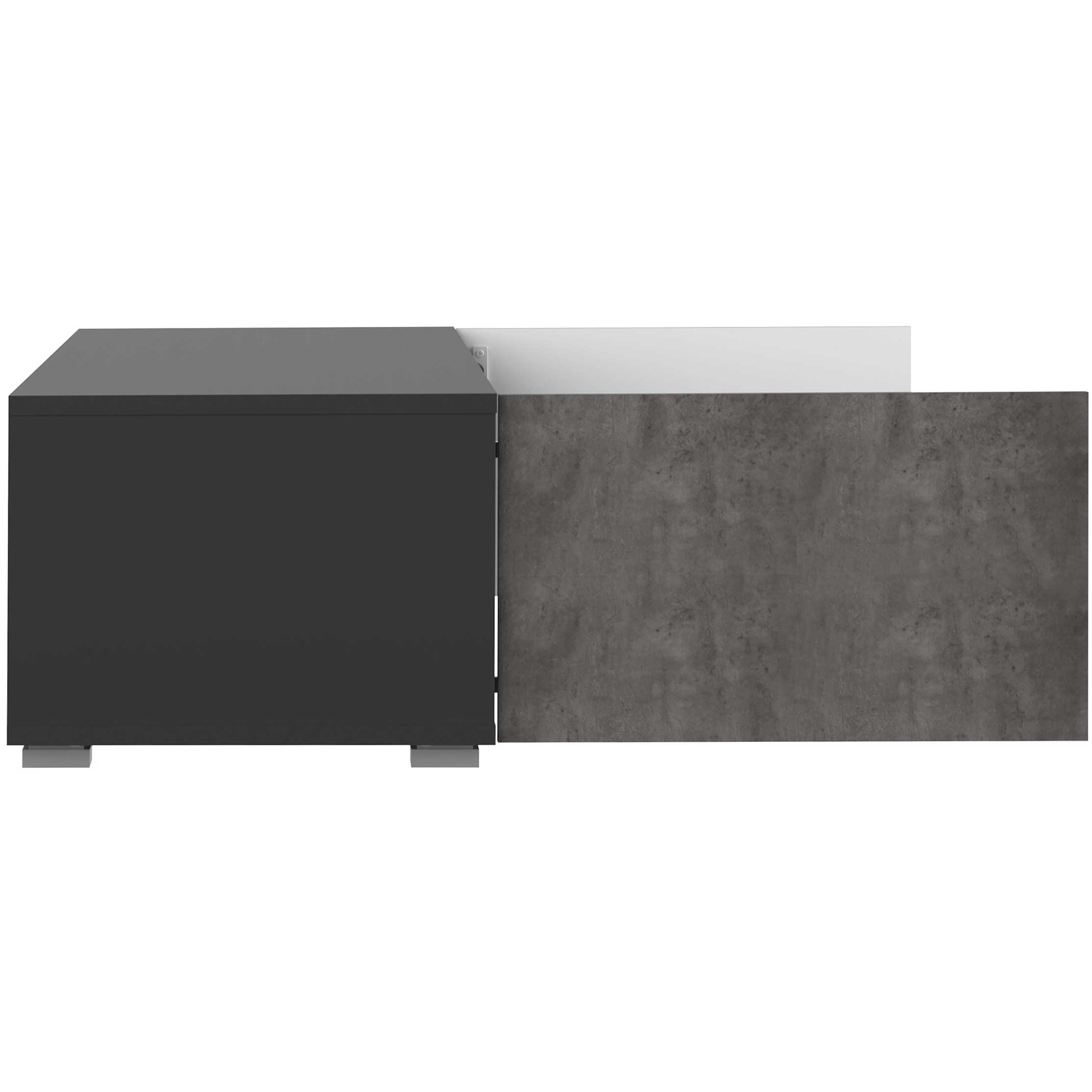 Meuble TV Podium 140 cm - noir/béton - Image 5