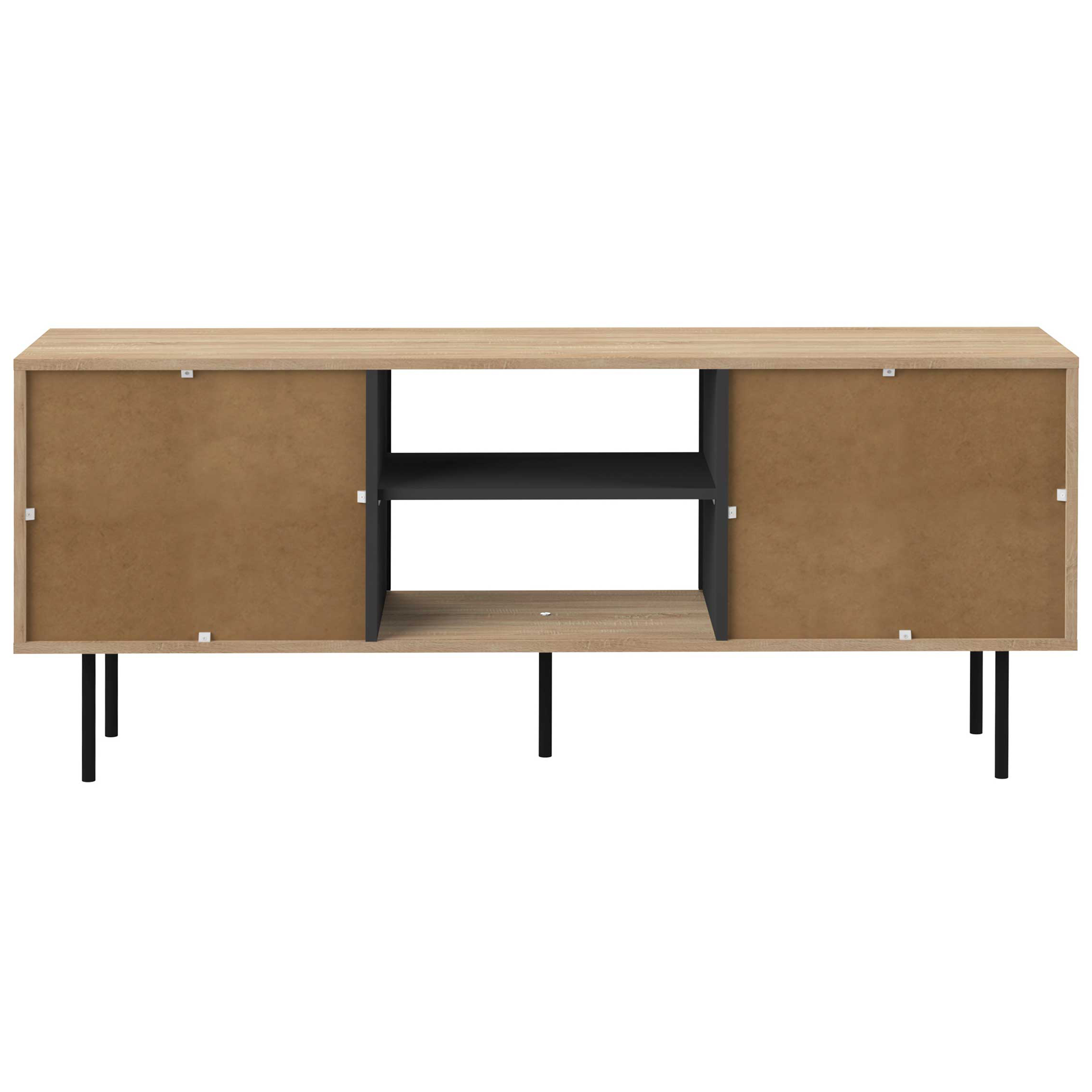 Meuble TV Vibe 150cm - chêne/noir - Image 6