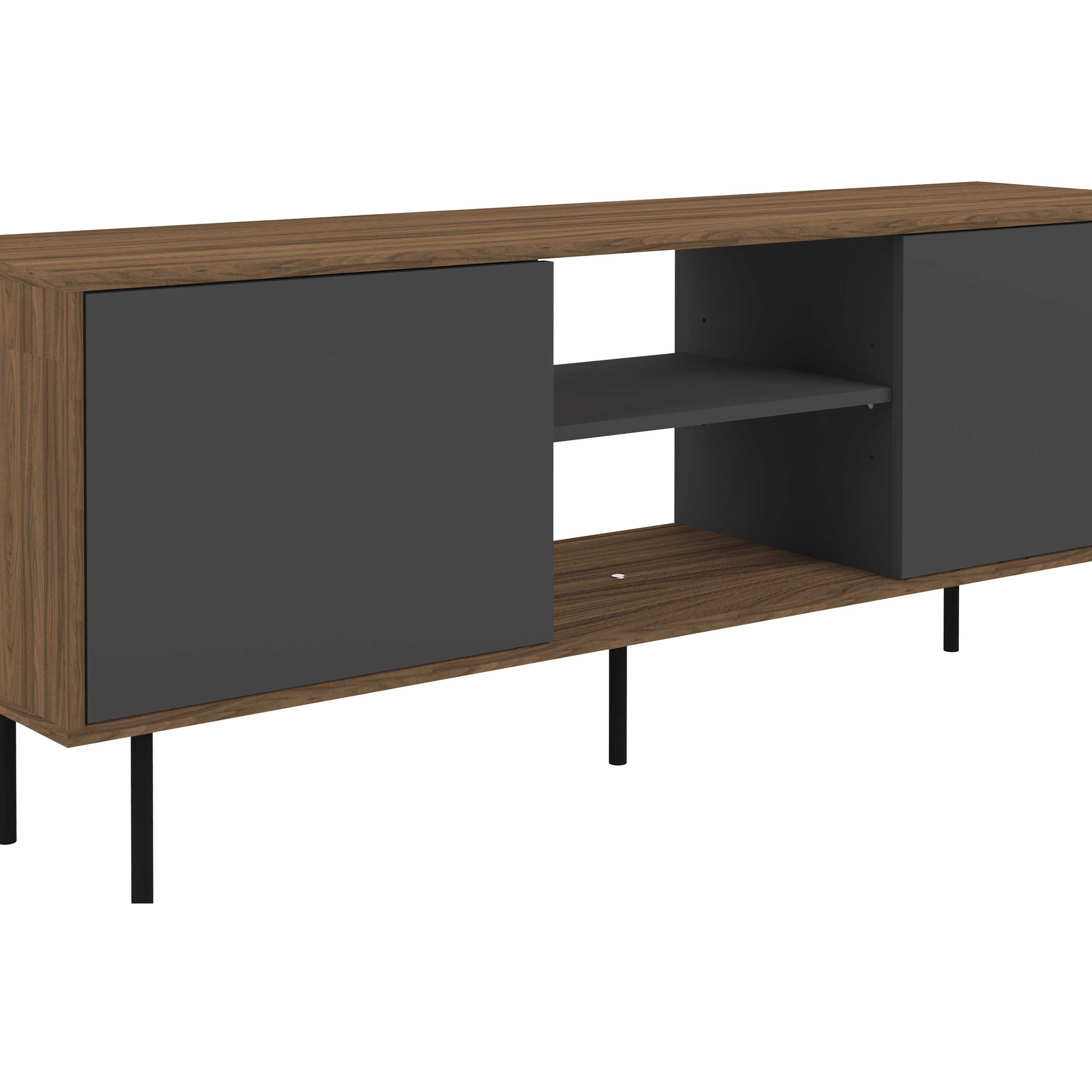 Meuble TV Vibe 150cm - noyer/gris - Image 4