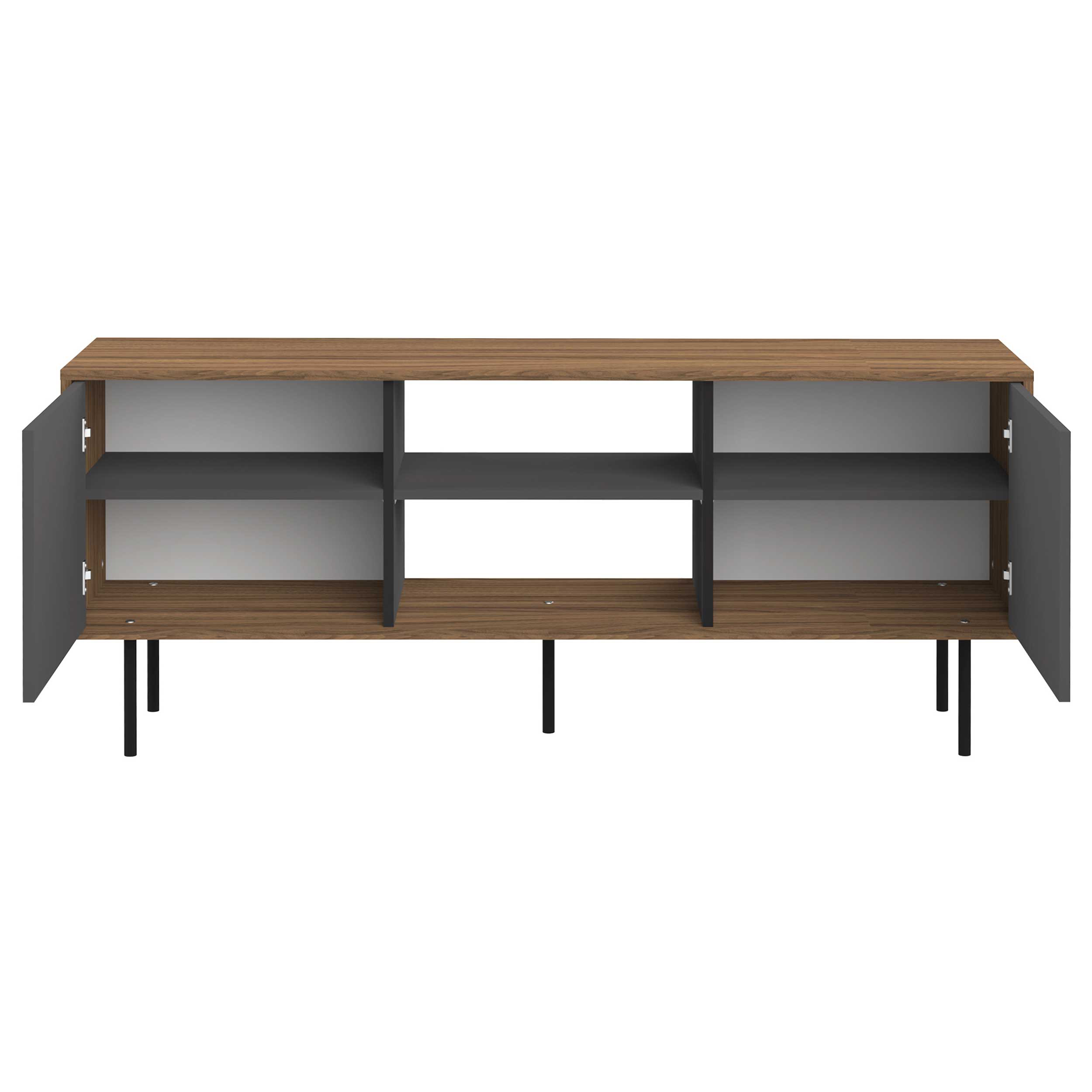 Meuble TV Vibe 150cm - noyer/gris - Image 5