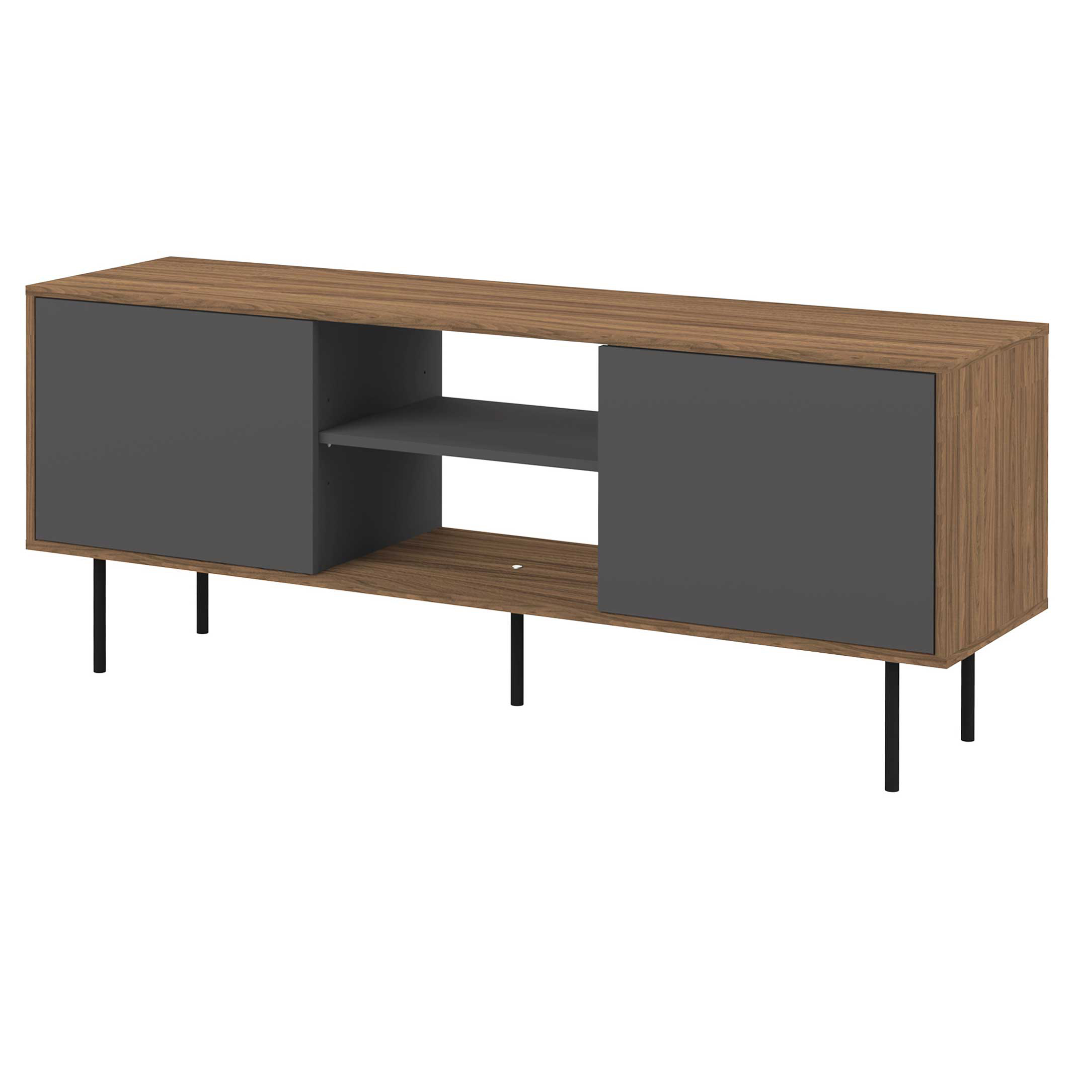 Meuble TV Vibe 150cm - noyer/gris - Image 7