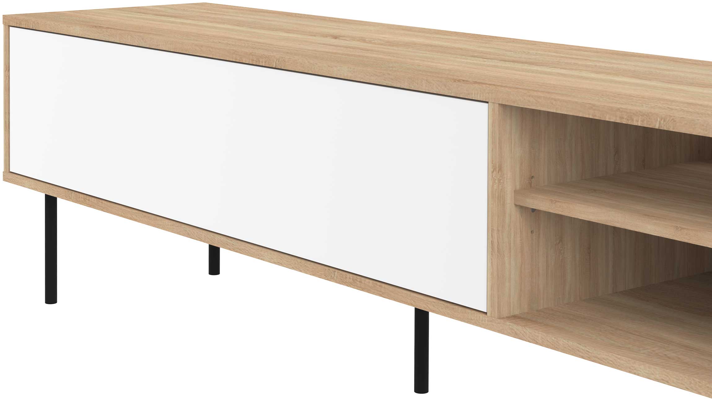 Meuble TV Watt 165cm - chêne/blanc - Image 6