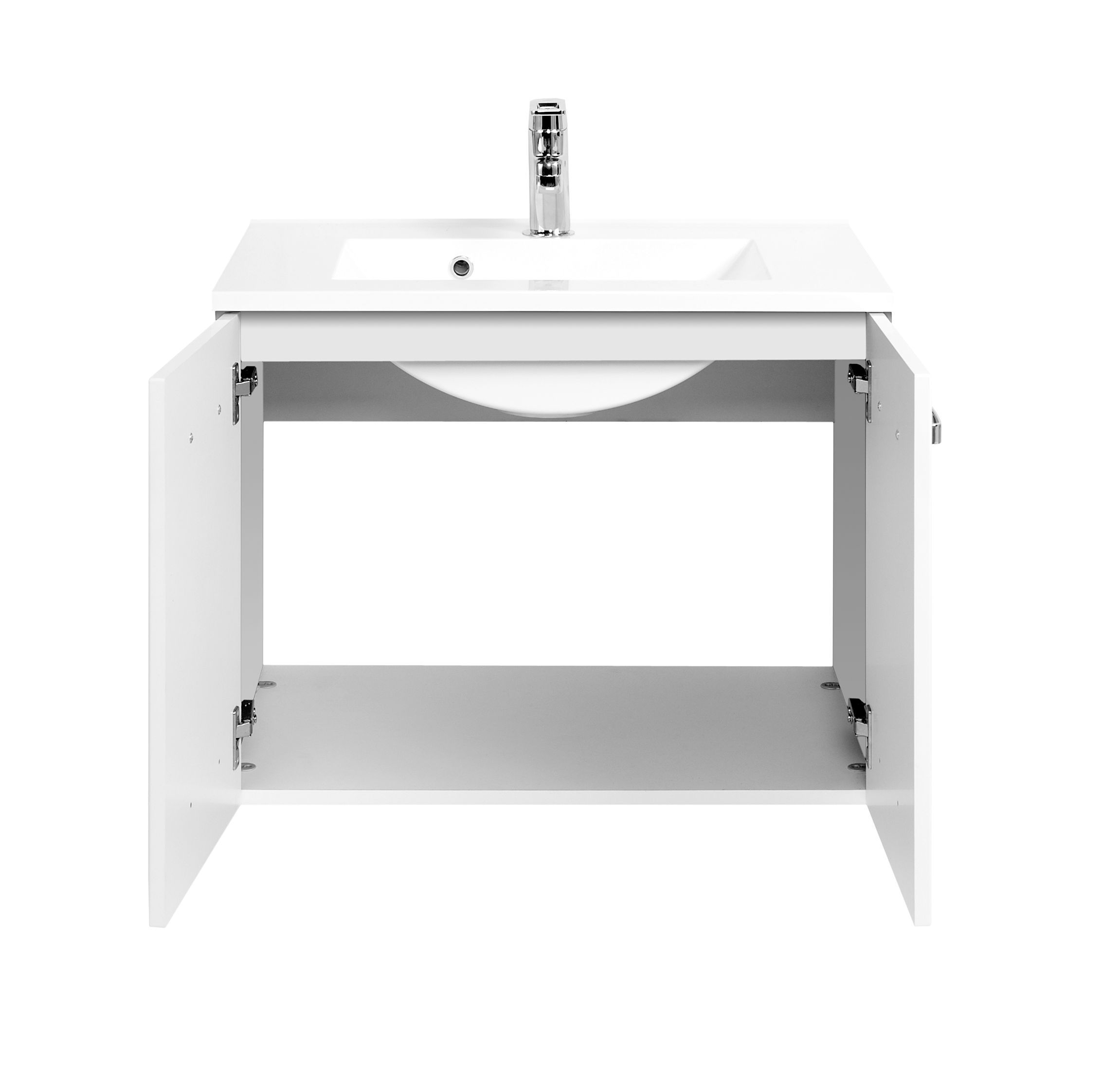 Meuble vasque Bobbi 70cm 2 portes - blanc - Image 4
