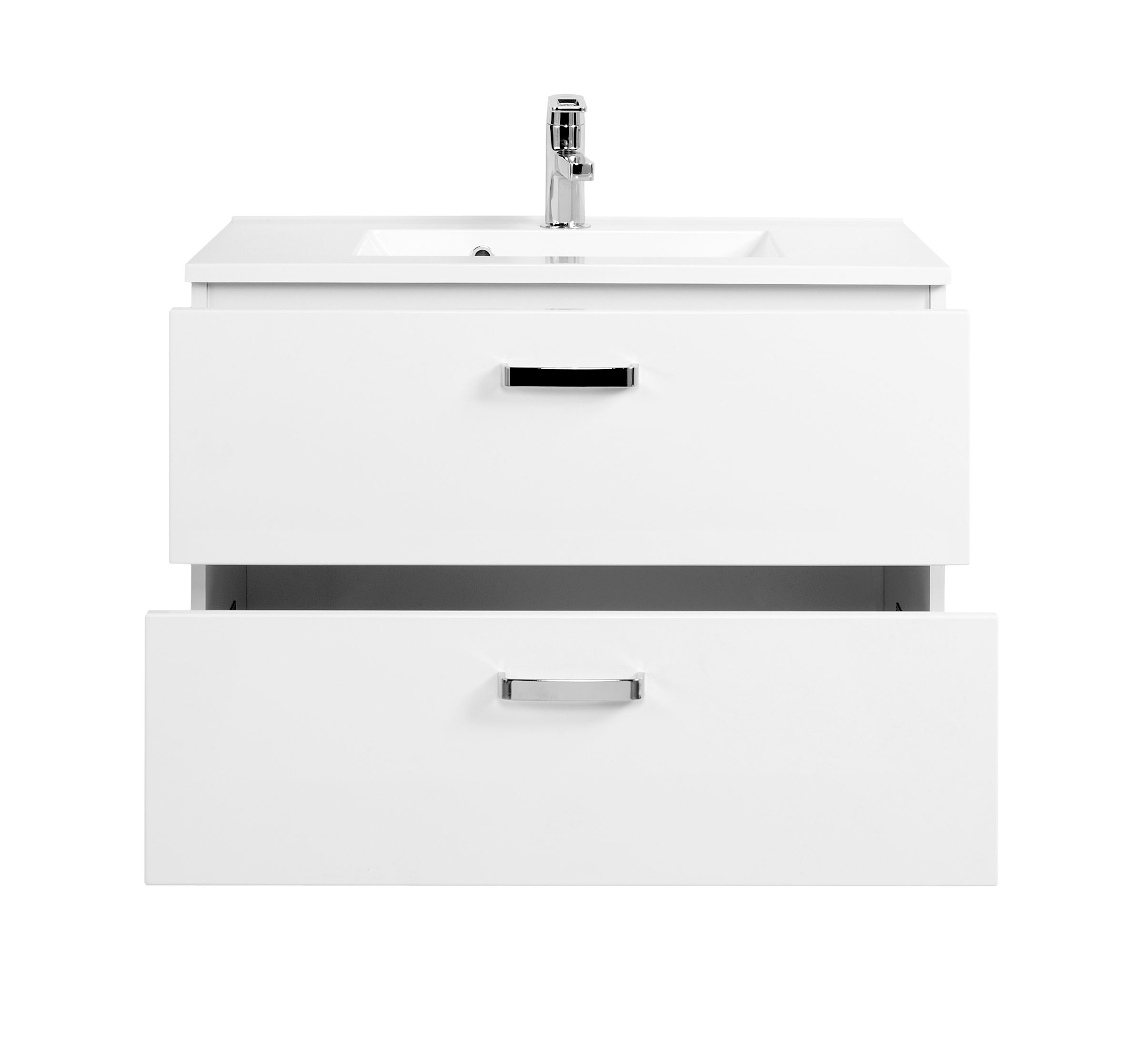 Meuble vasque Bobbi 80cm 2 tiroirs - blanc - Image 6