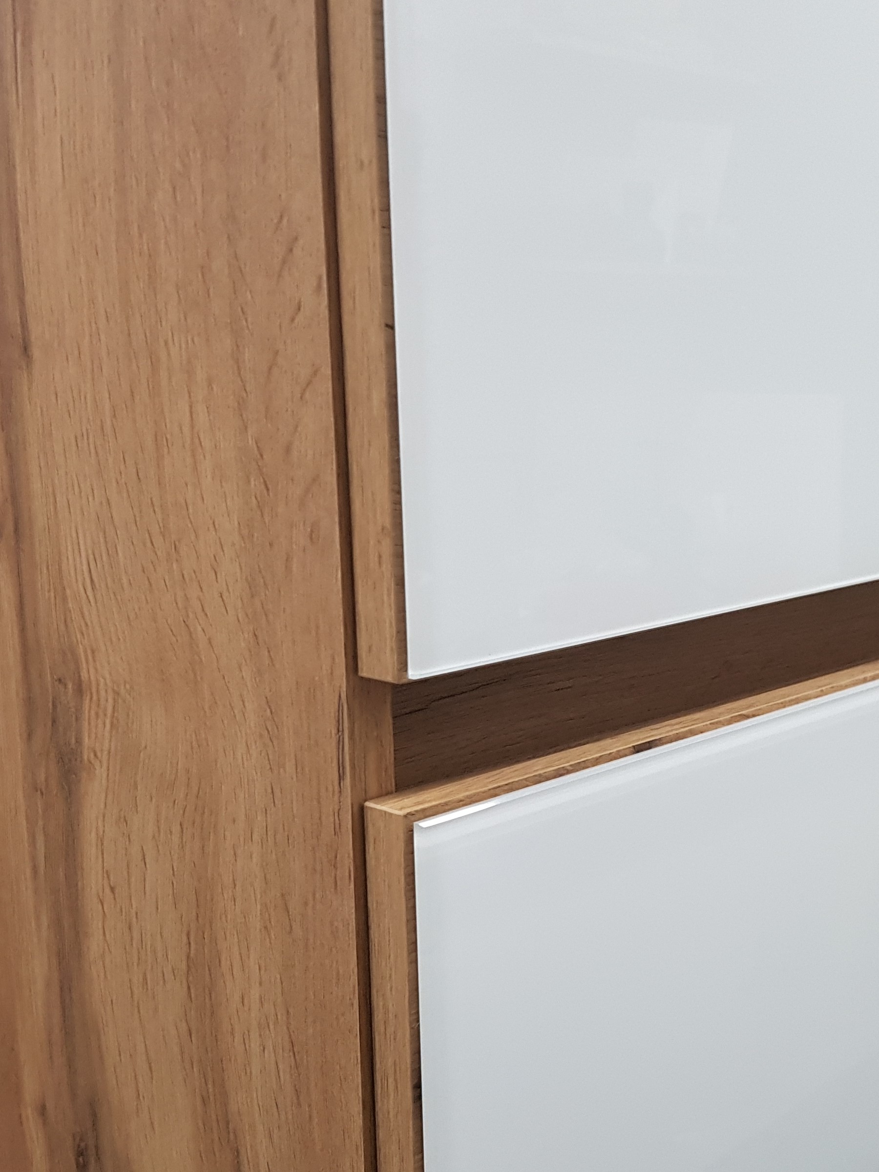 Meuble vasque Helina 80cm avec 2 tiroirs - chêne/blanc - Image 6