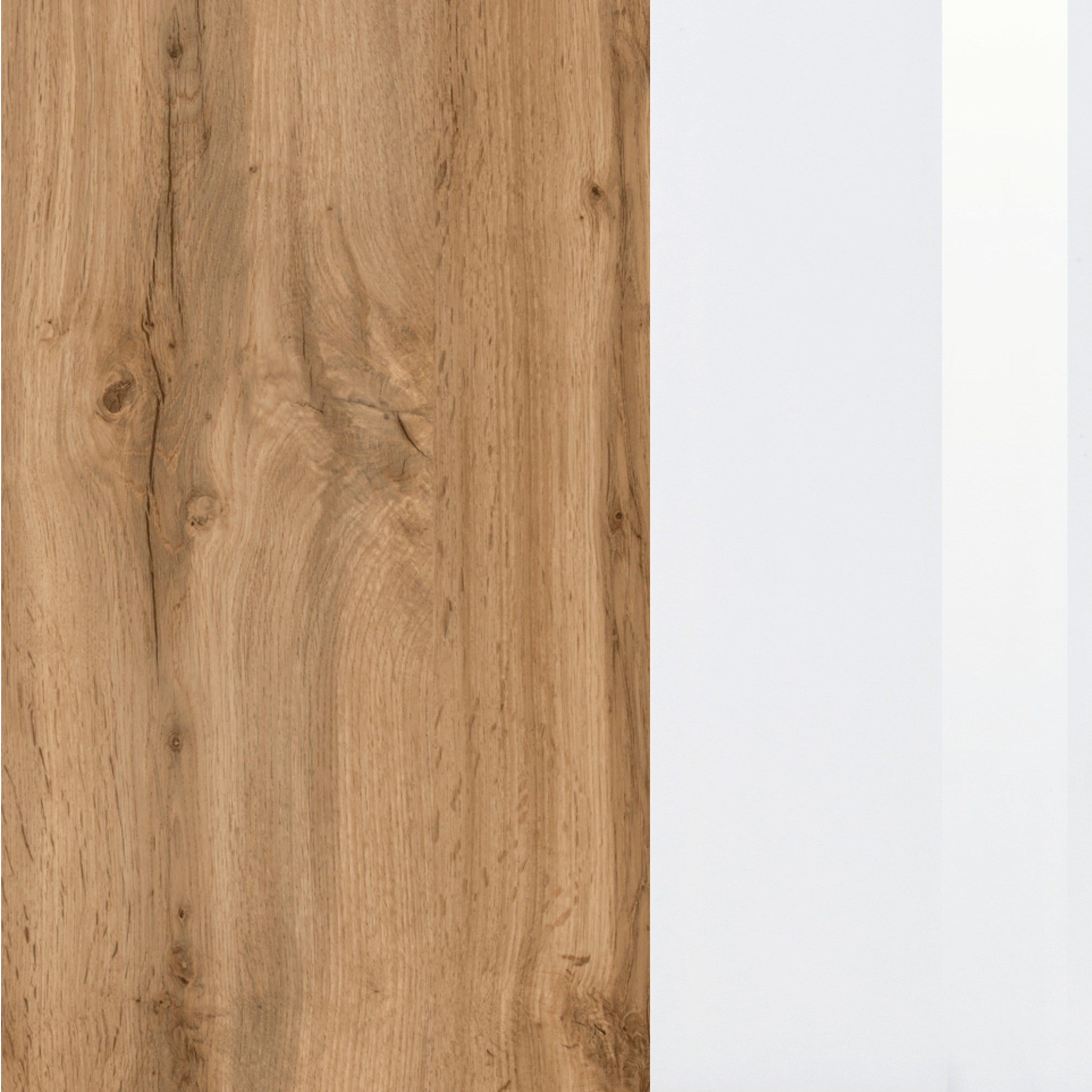 Meuble vasque Helina 80cm avec 2 tiroirs - chêne/blanc - Image 7