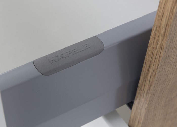 Meuble vasque Helina 80cm avec 2 tiroirs - chêne/gris - Image 2