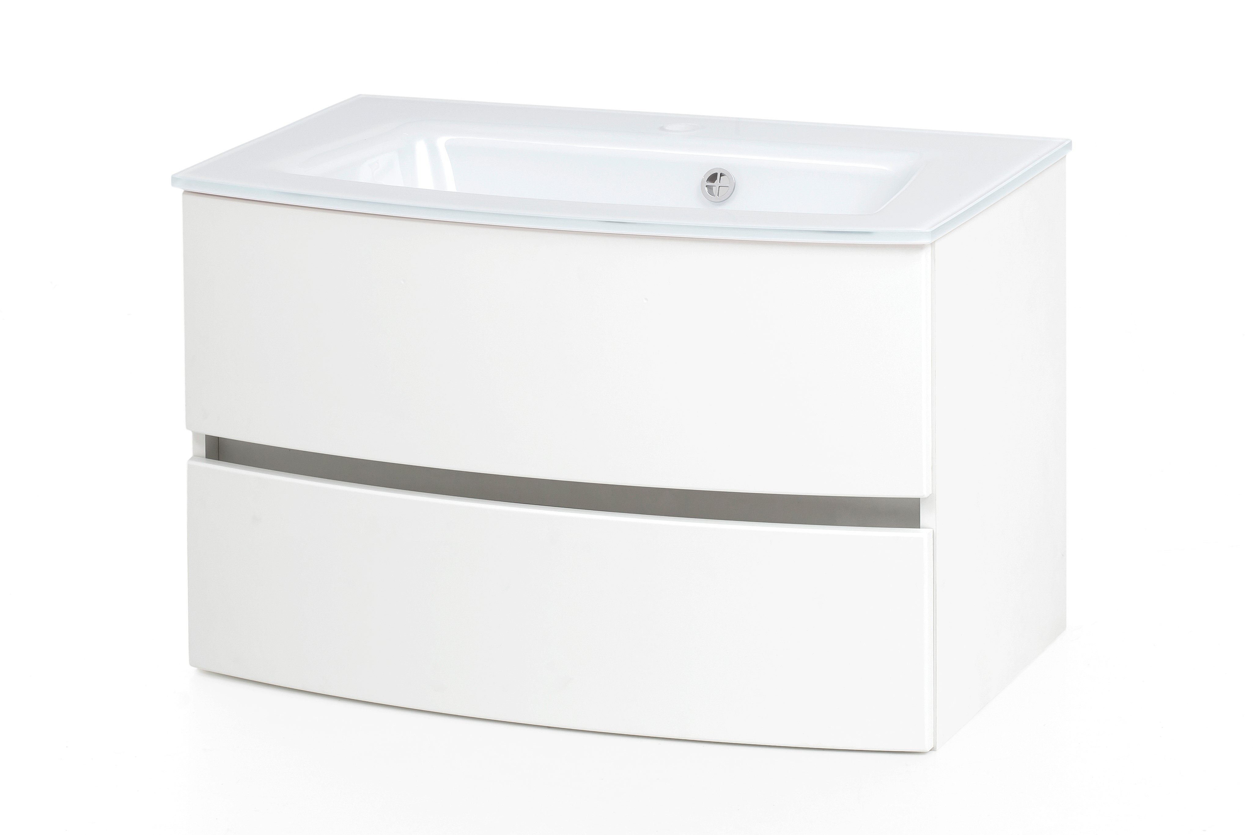 Meuble vasque Kornel 80cm avec vasque blanche - blanc - Image 12