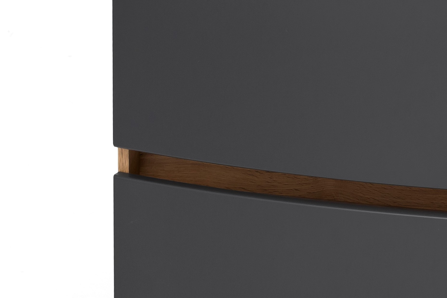 Meuble vasque Kornel 80cm avec vasque blanche - chêne/gris mat - Image 8