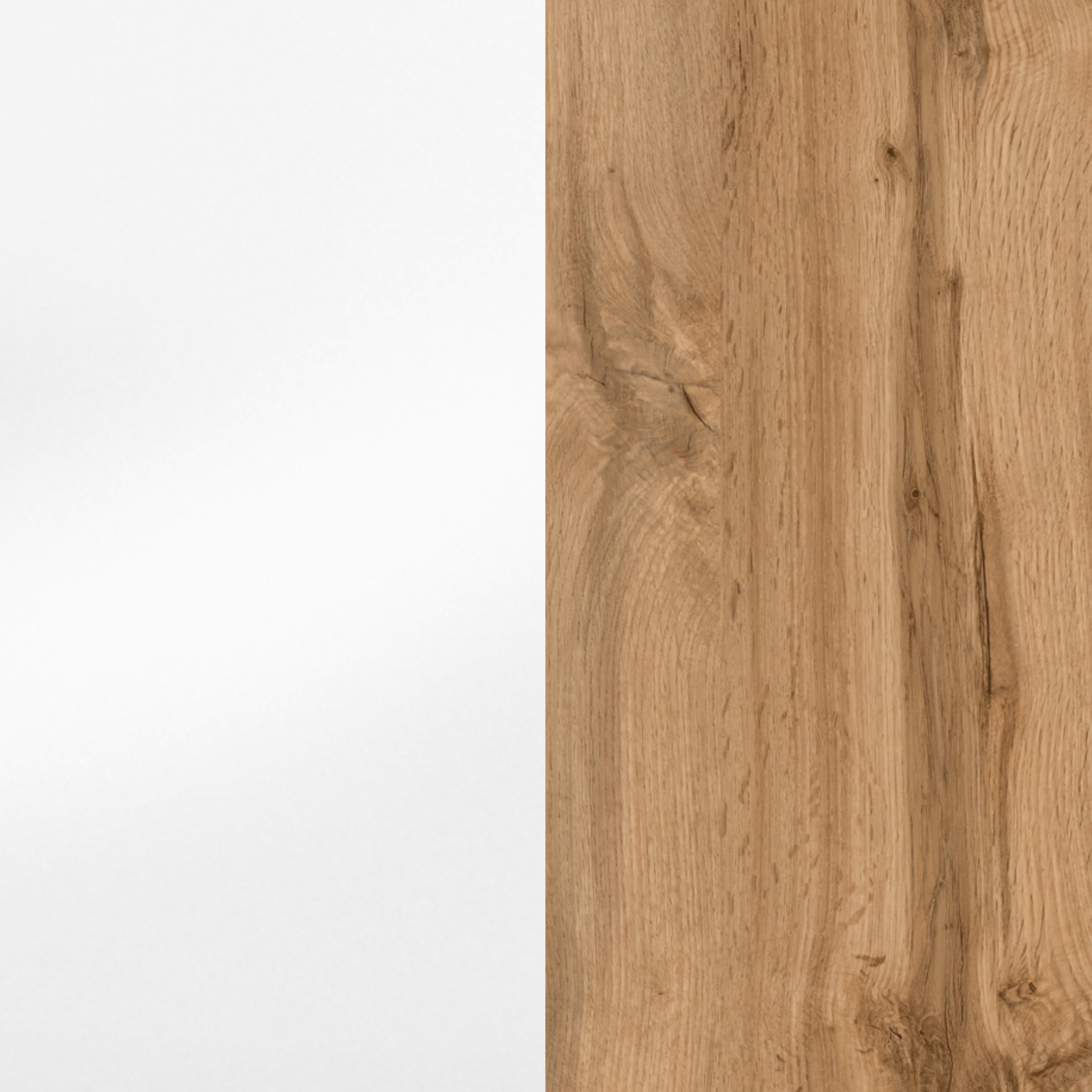 Meuble vasque Luna 80cm 2 tiroirs - chêne/blanc - Image 7