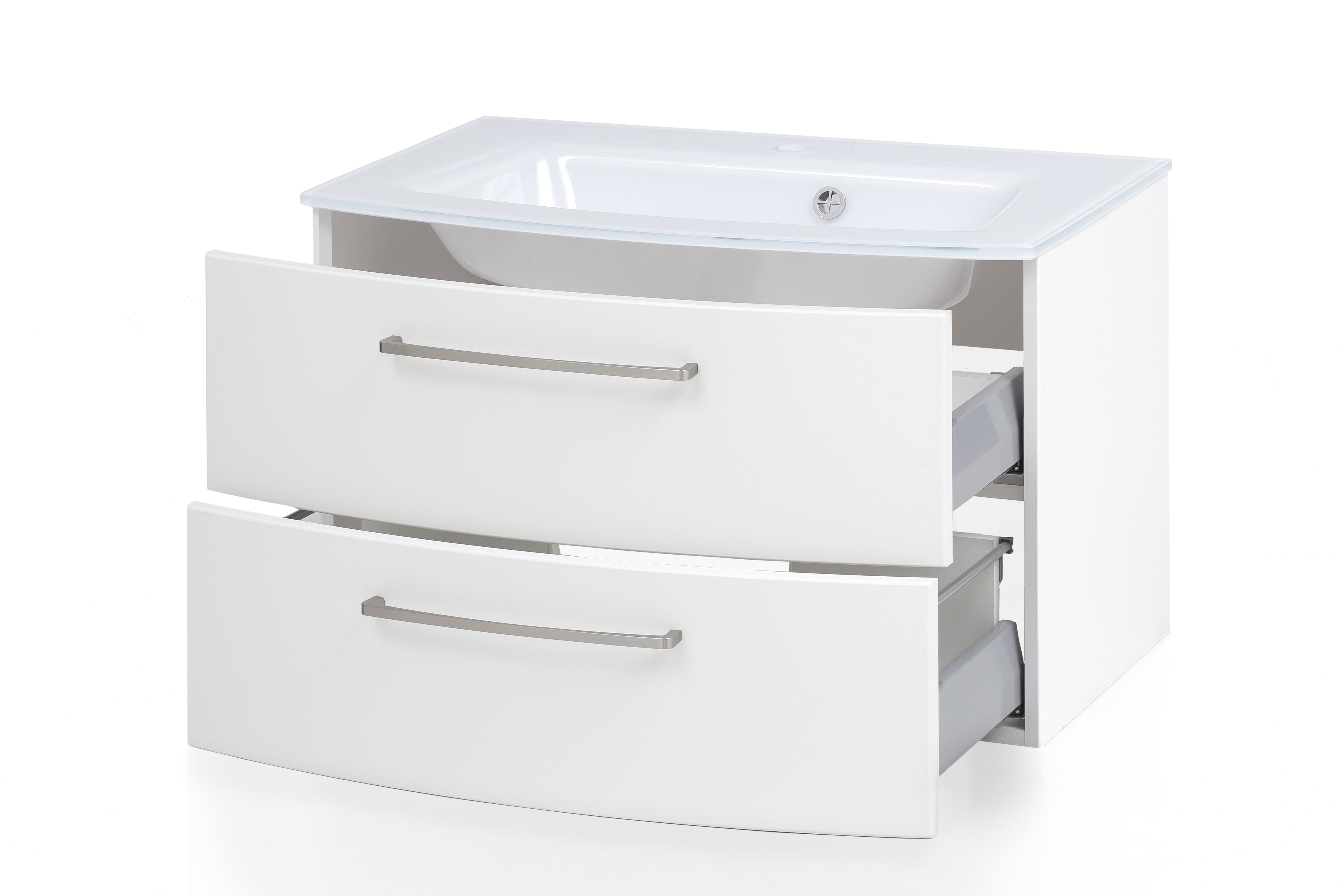 Meuble vasque Stivan 80cm avec vasque blanche - blanc - Image 7