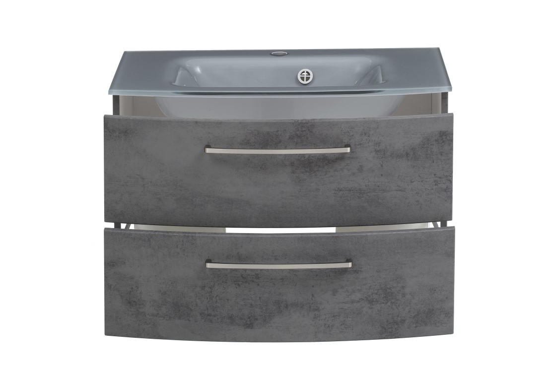 Meuble vasque Stivan 80cm avec vasque grise - béton - Image 3