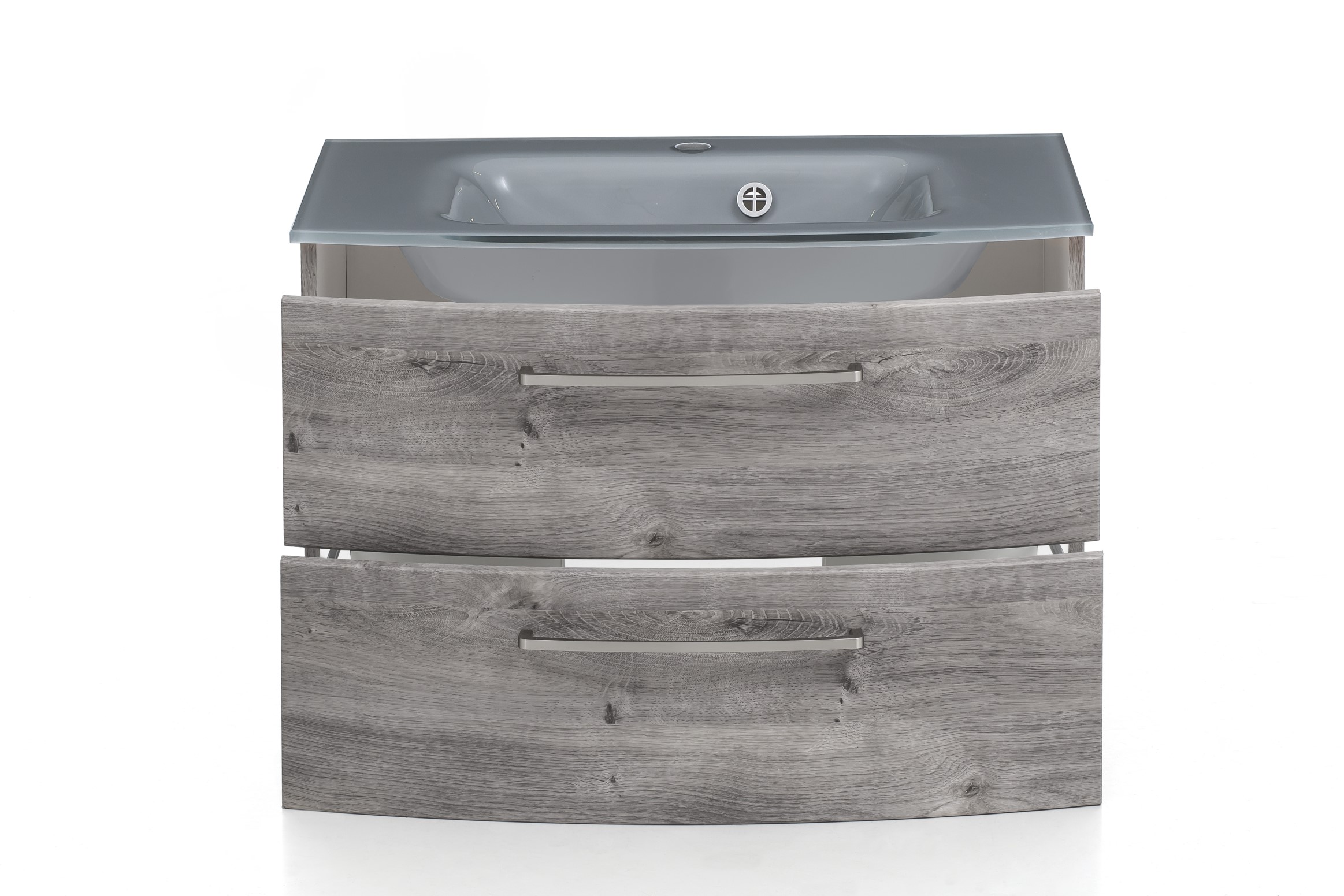 Meuble vasque Stivan 80cm avec vasque grise - chêne gris - Image 5