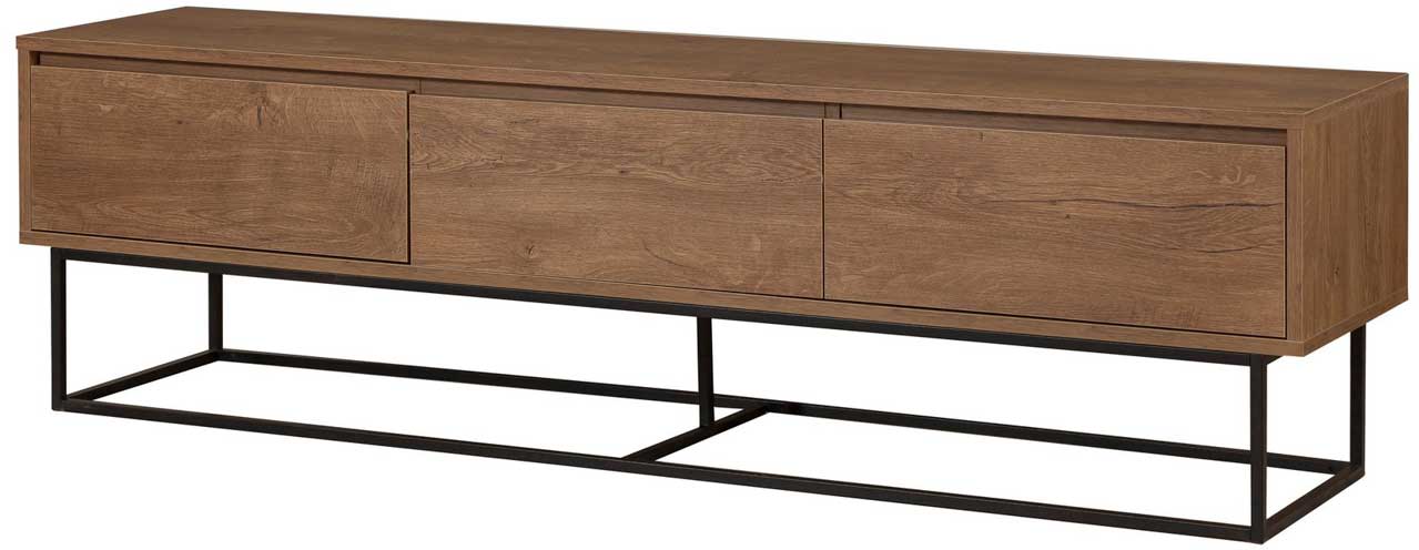 Milo 180 Meuble TV | 100 % MÉLAMINE | Noyer, Noir - Image 5