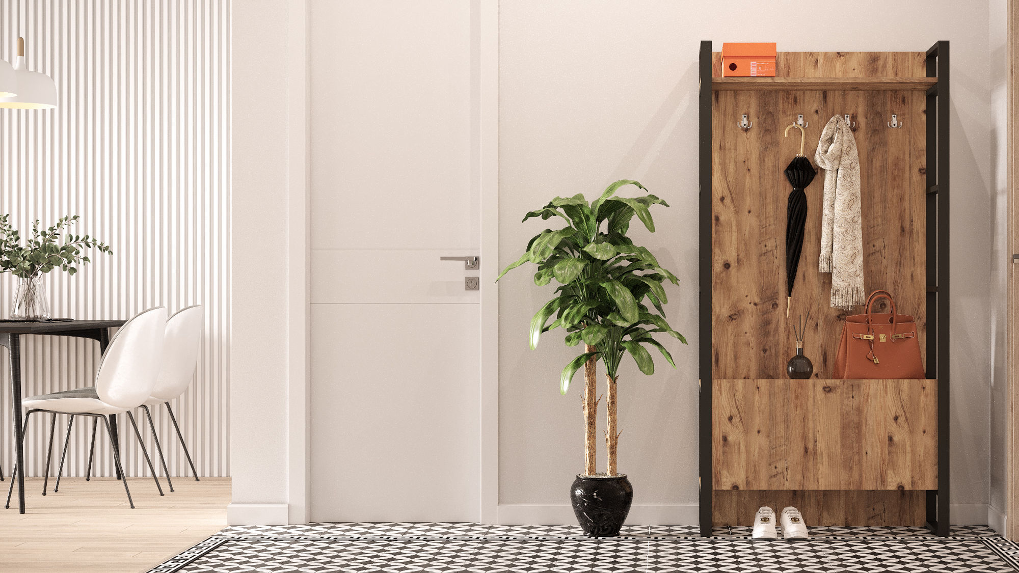 ML13 Meuble d'entrée | 100 % MÉLAMINE | Pin Atlantique - Image 5