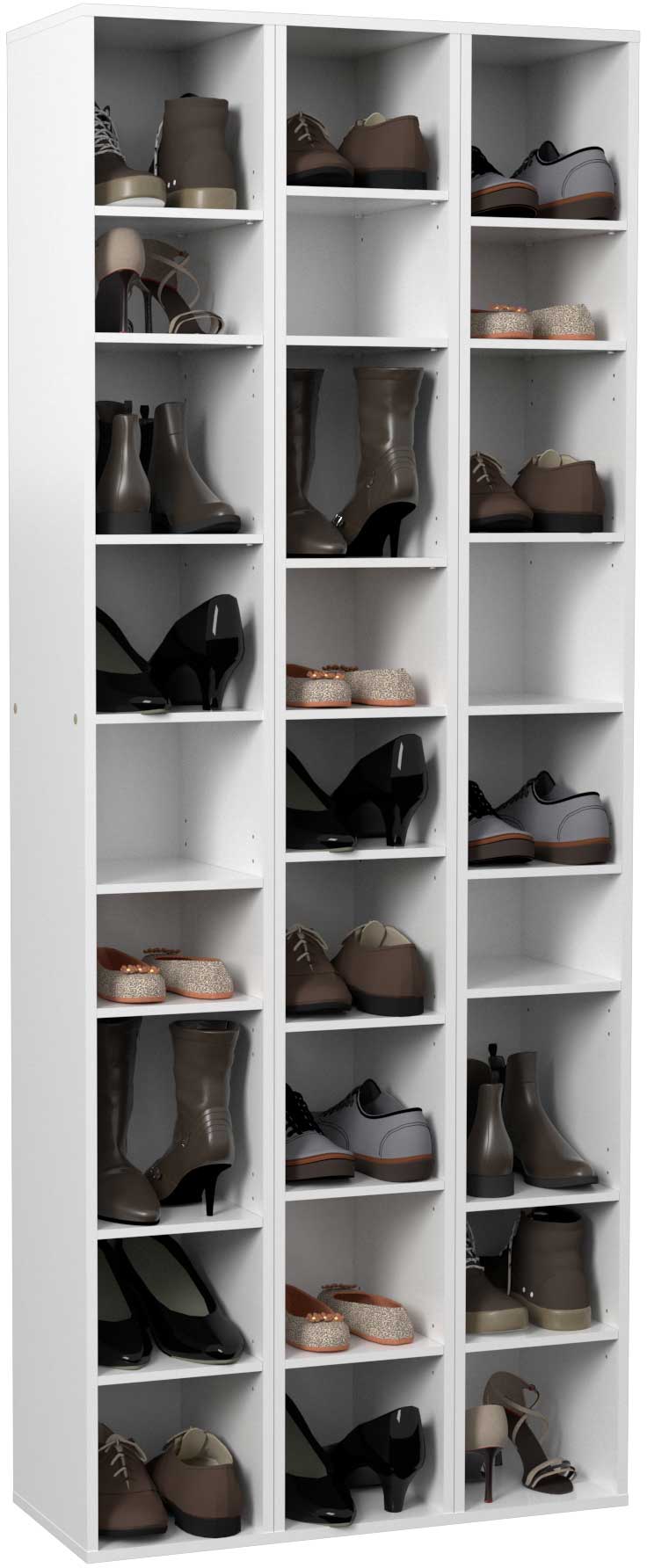 Module armoire à chaussures Stan 200cm - blanc - Image 5