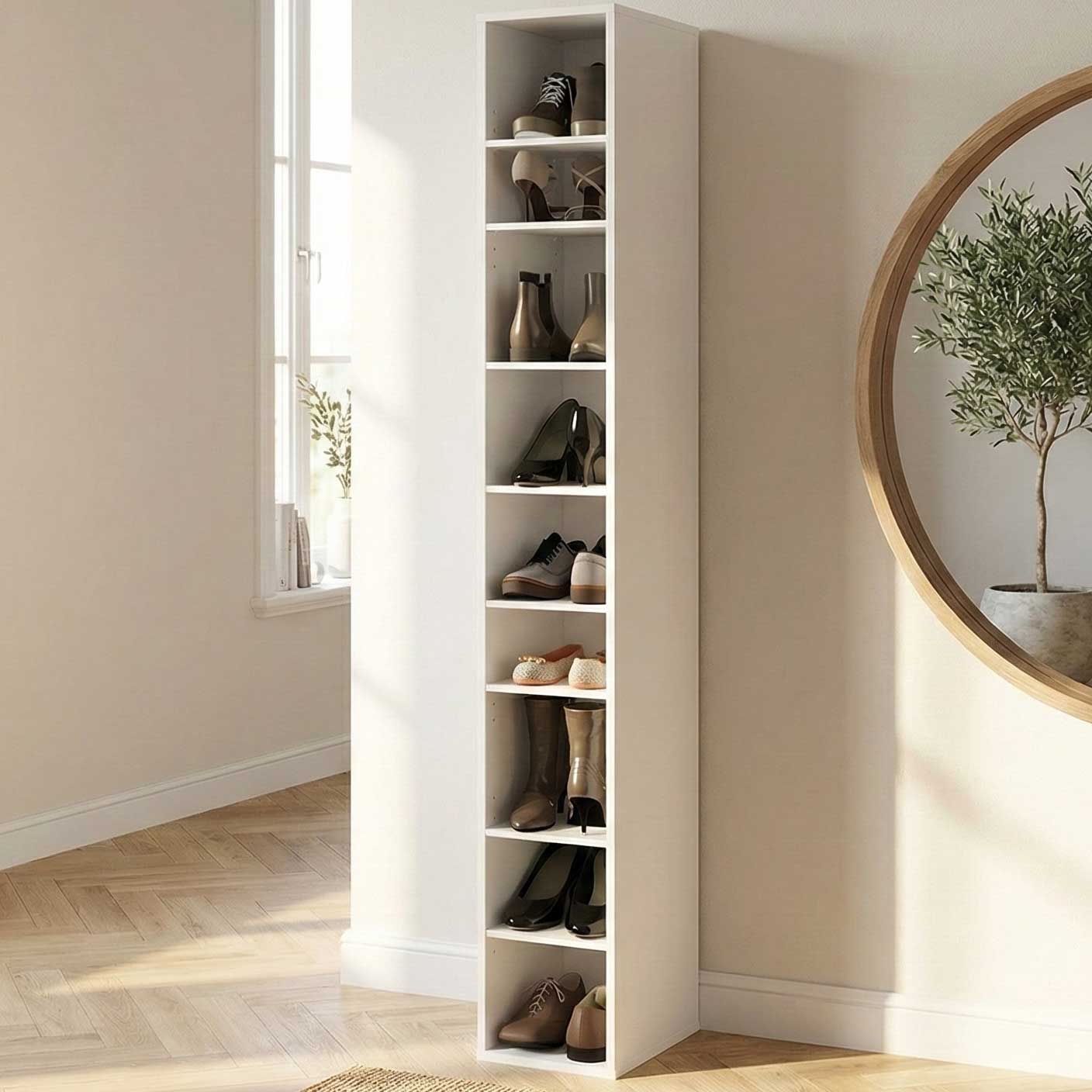 Module armoire à chaussures Stan 200cm - blanc