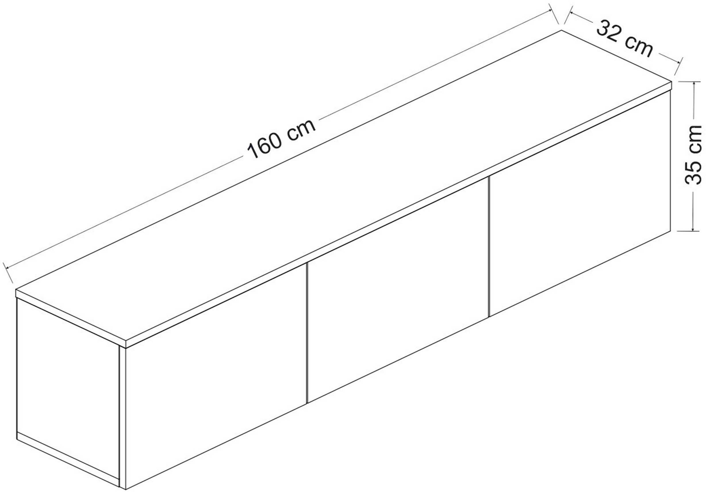 Neon Meuble TV | 100 % MÉLAMINE | Blanc, Chêne - Image 3