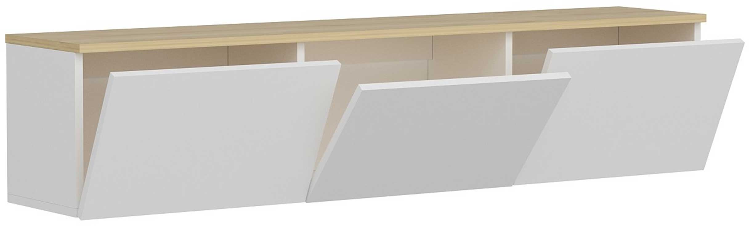 Neon Meuble TV | 100 % MÉLAMINE | Blanc, Chêne - Image 5