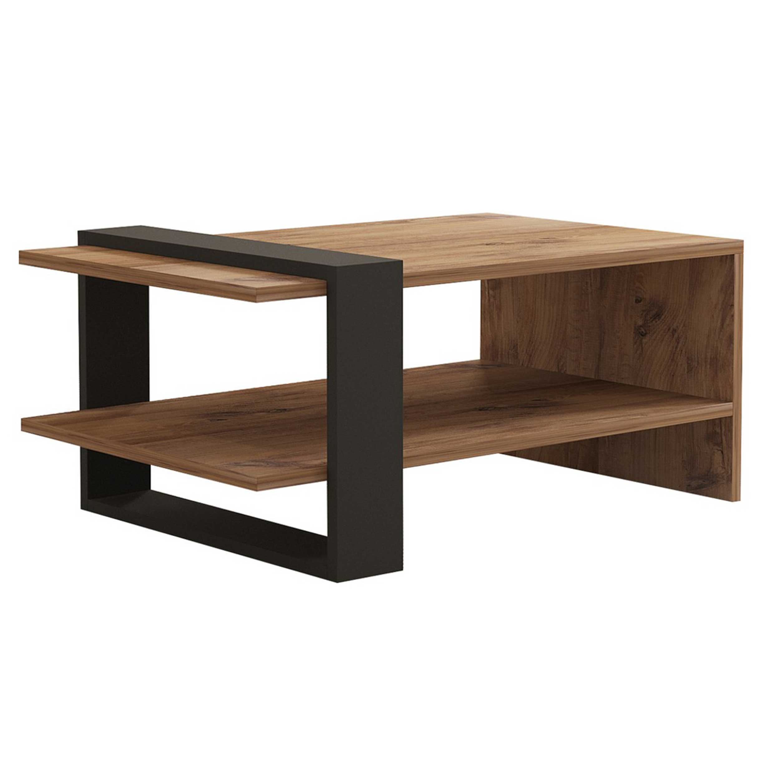 Ova Table basse | 100 % MÉLAMINÉ | Chêne, Anthracite - Image 3