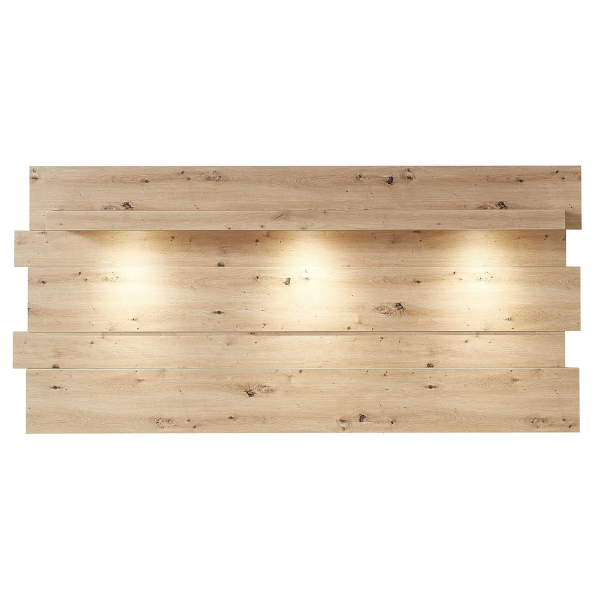 Panneau mural Lorna 202cm avec éclairage - chêne - Image 3