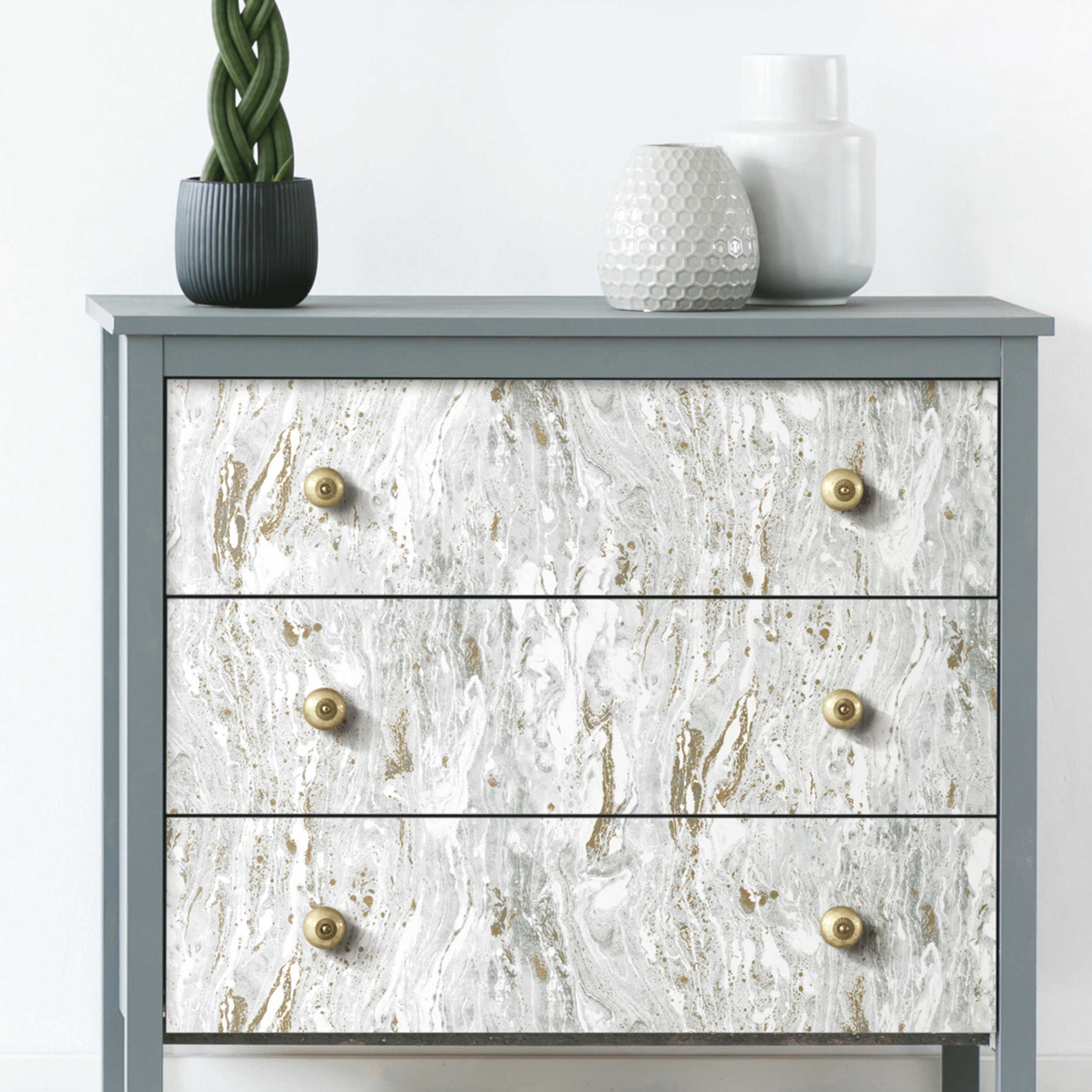 Papier peint adhésif Satellite Seas - argent - Image 5