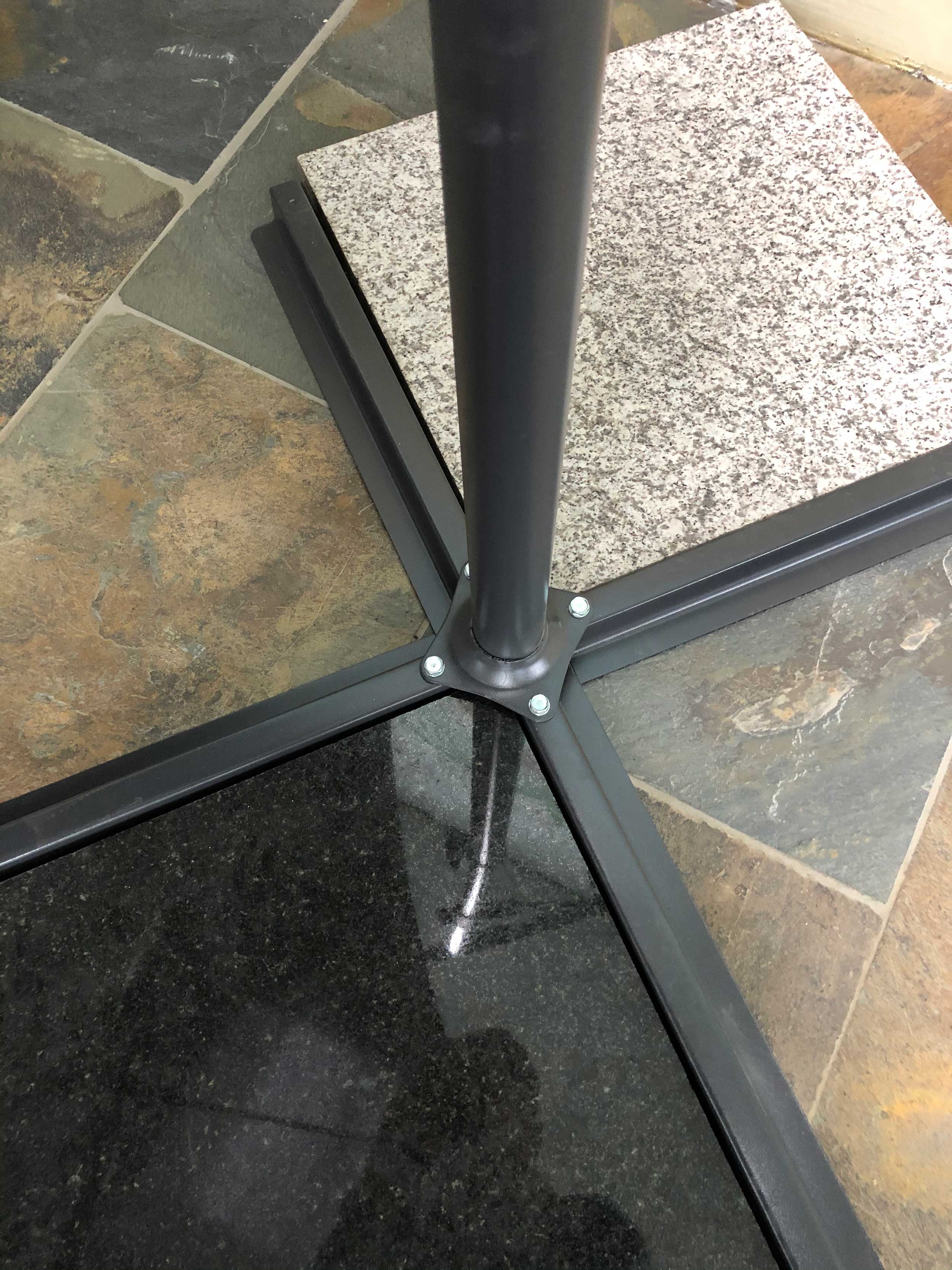 Parasol Menorca Ø300 avec pied croisé – écru - Image 3