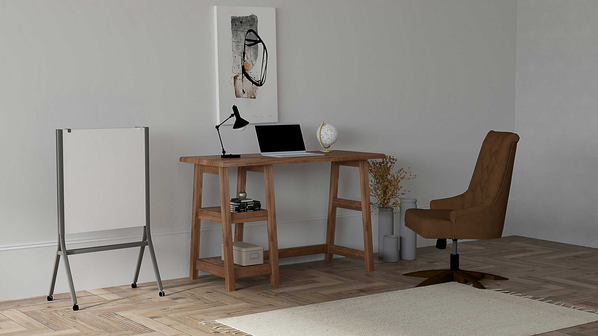 Perla Bureau d'étude | BOIS DE PIN | Noyer - Image 4