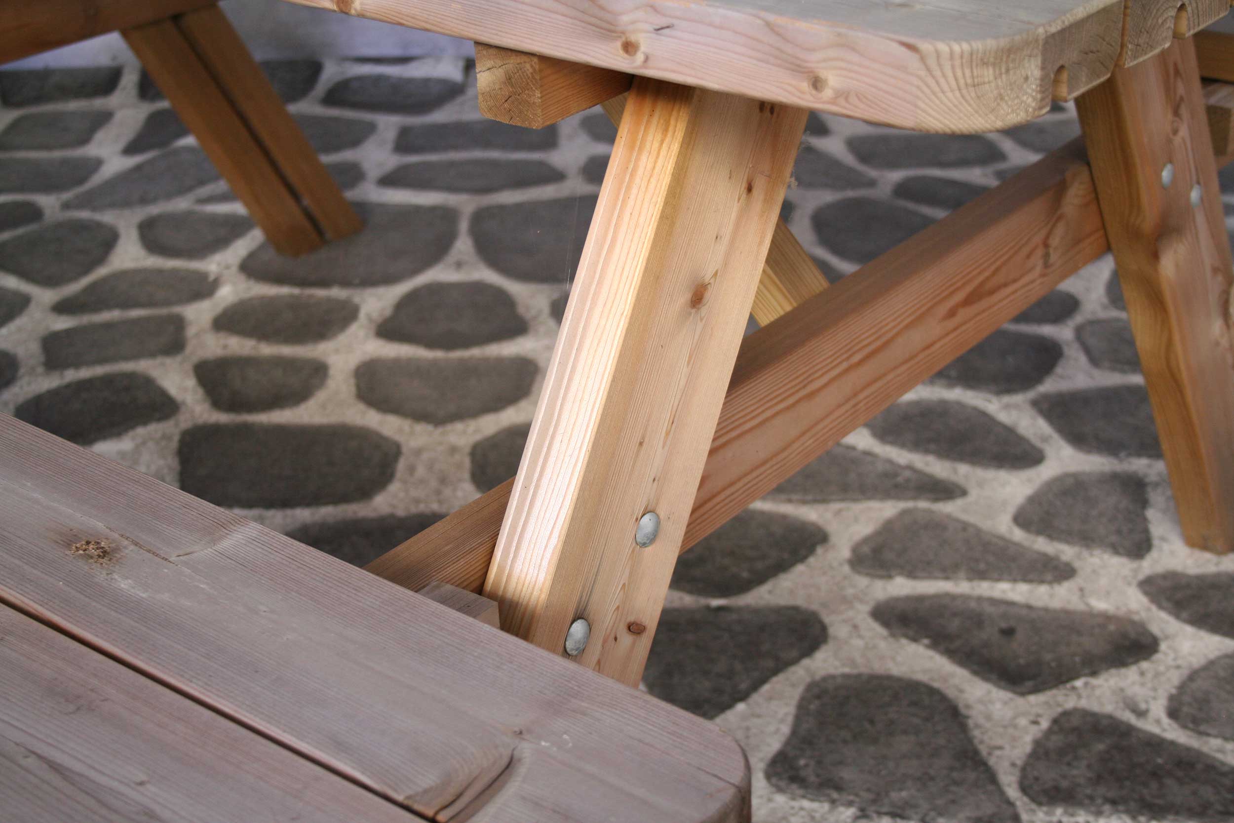 Picknicktafel Oslo – 177x154x77 cm - Grenen - Image 4