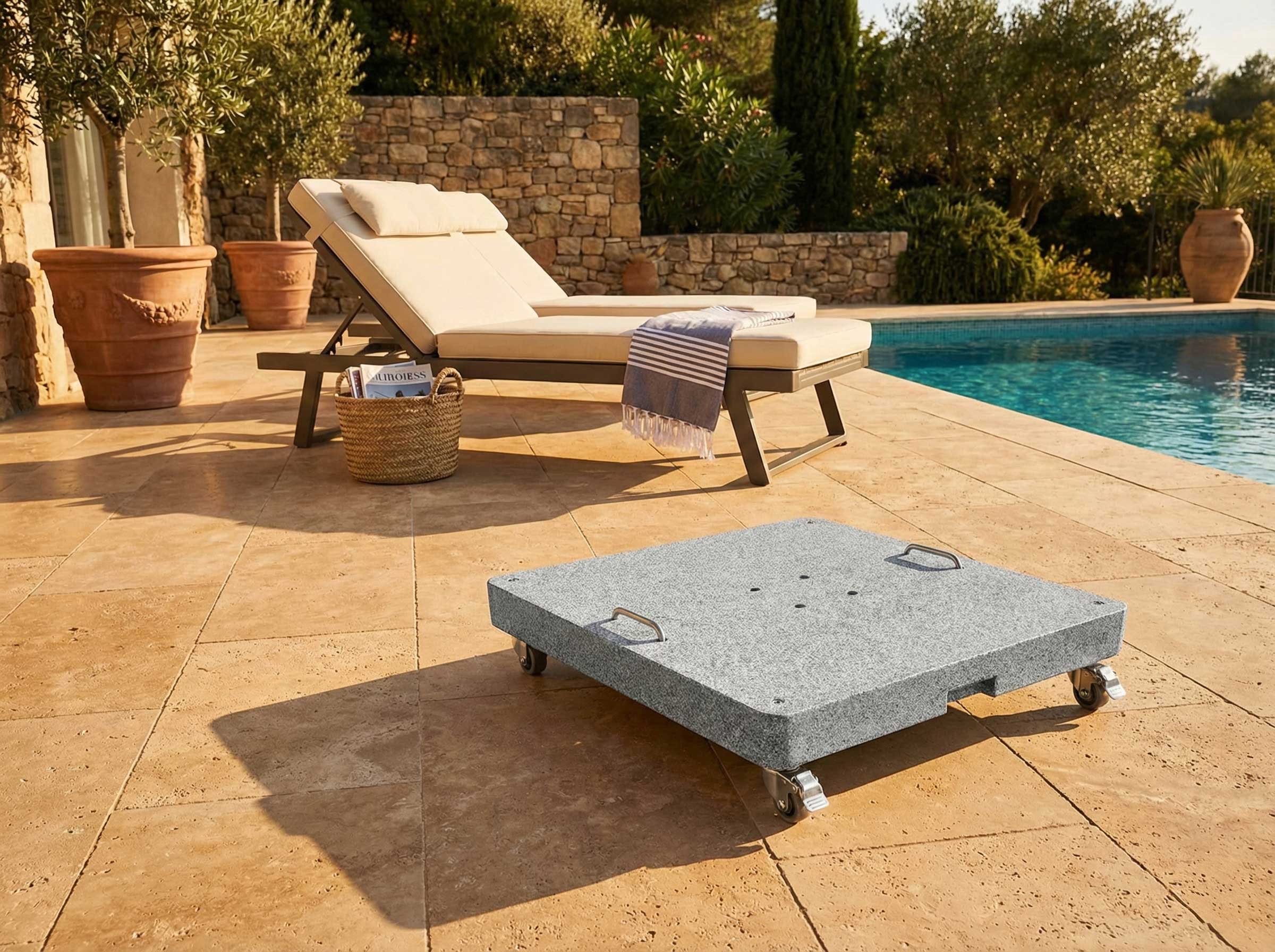 Pied de parasol 70x70cm 100 kg - Image 3