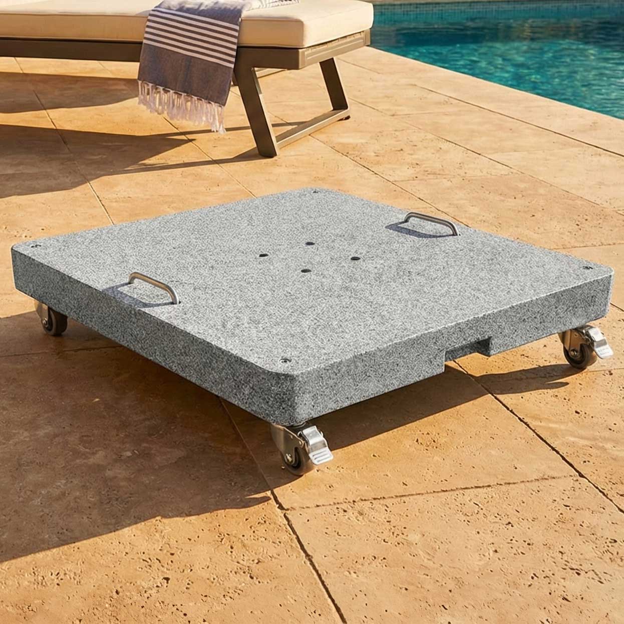 Pied de parasol 70x70cm 100 kg