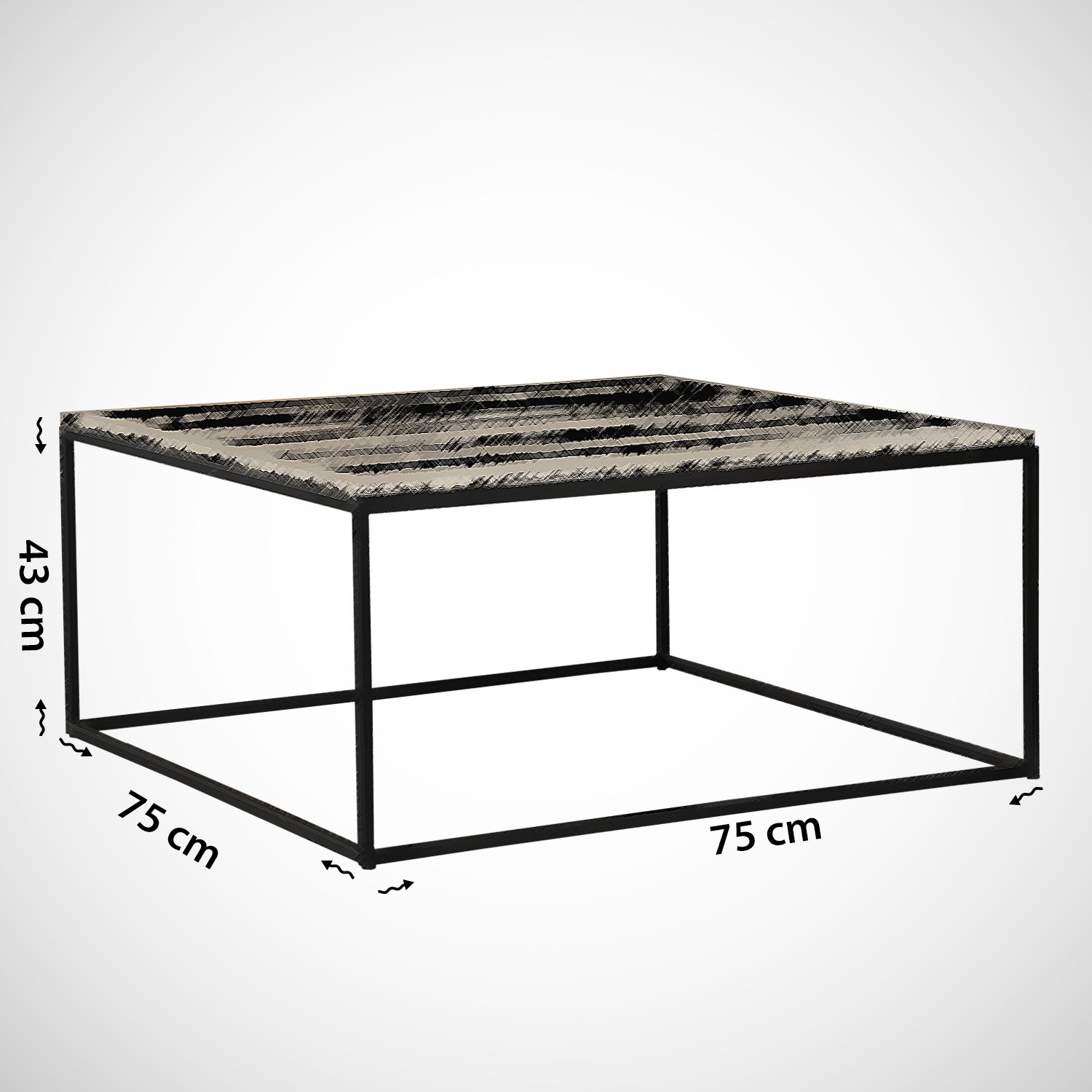 Poly Table basse | 100 % MÉLAMINE | Blanc, Noir - Image 7