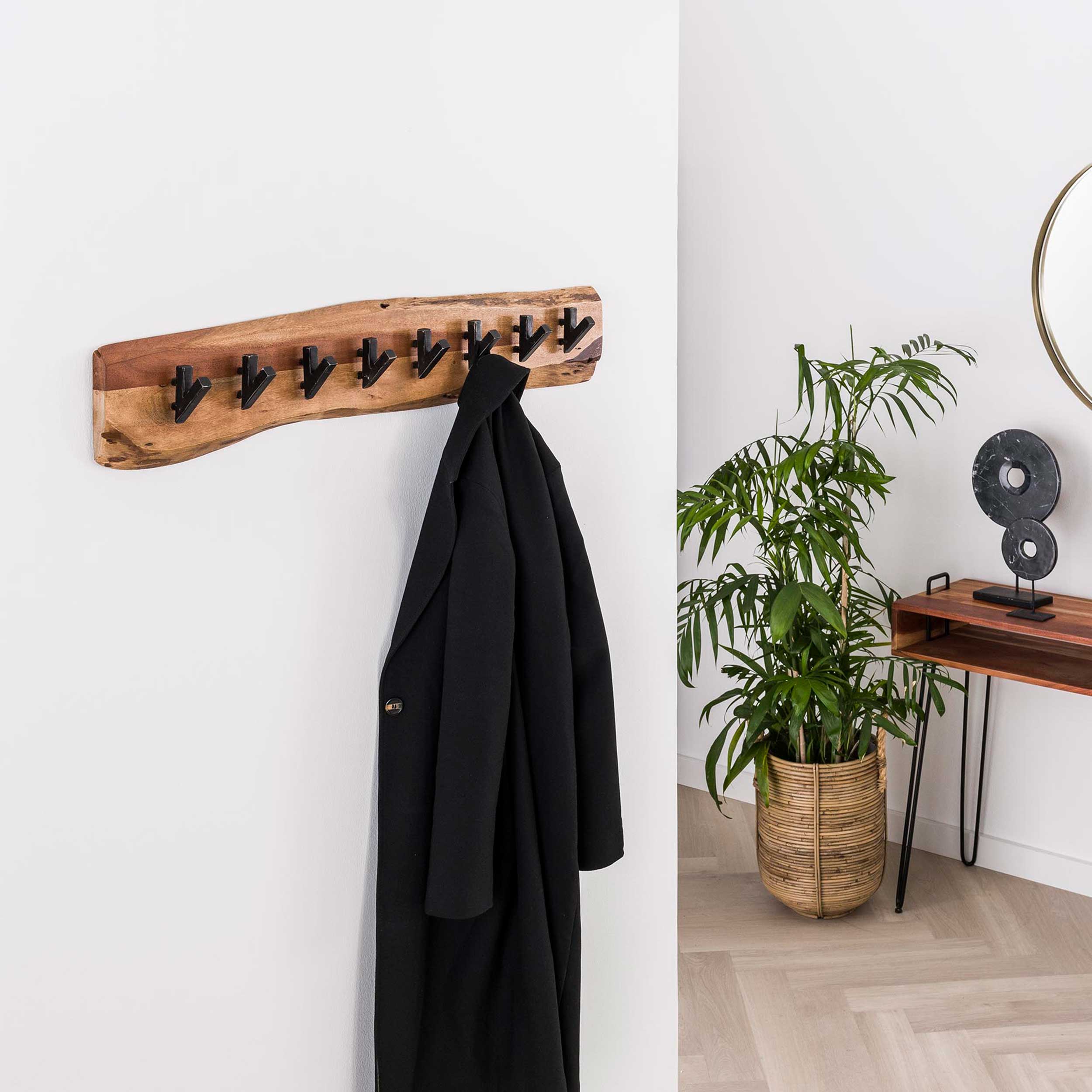 Porte-manteau Avery 8 crochets industriel - acacia - Image 9