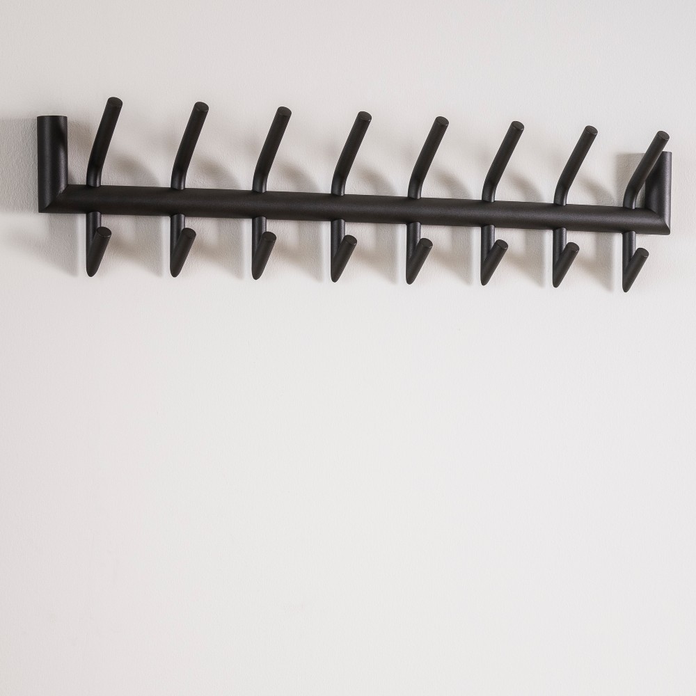 Porte-manteau Gorka 8 crochets - acier peint par poudrage gris foncé - Image 2