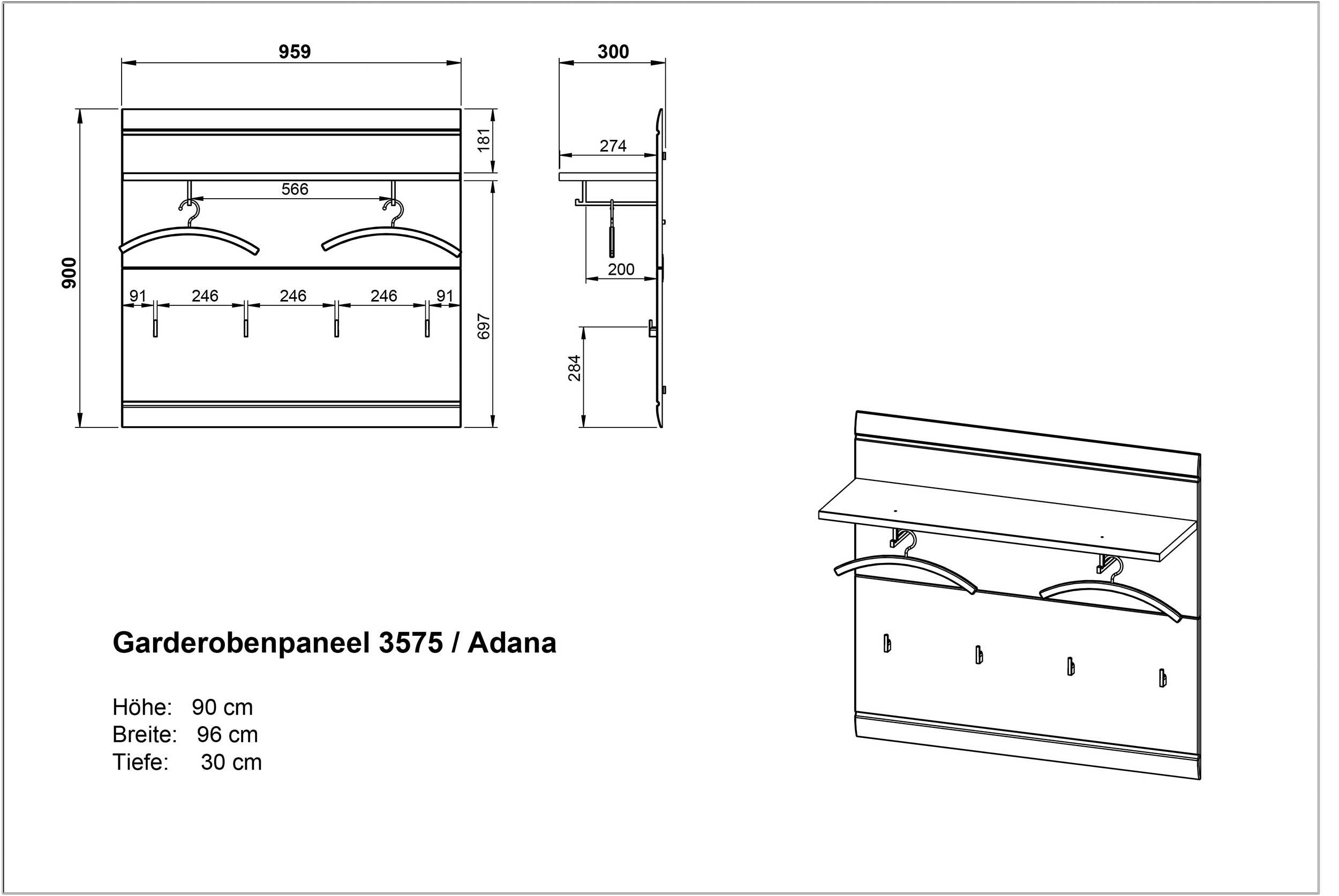 Portemanteau Allan H90 - blanc - Image 2