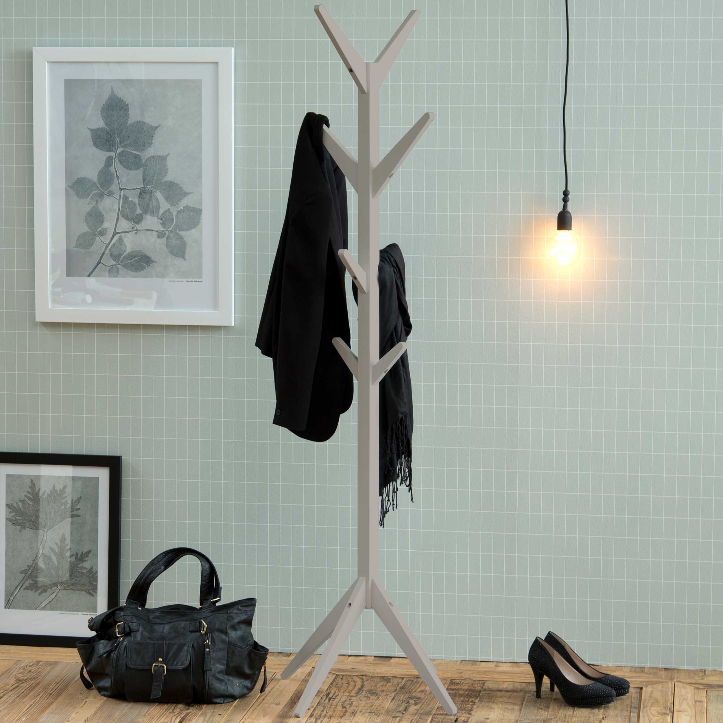 Portemanteau sur pied Rudolph - gris