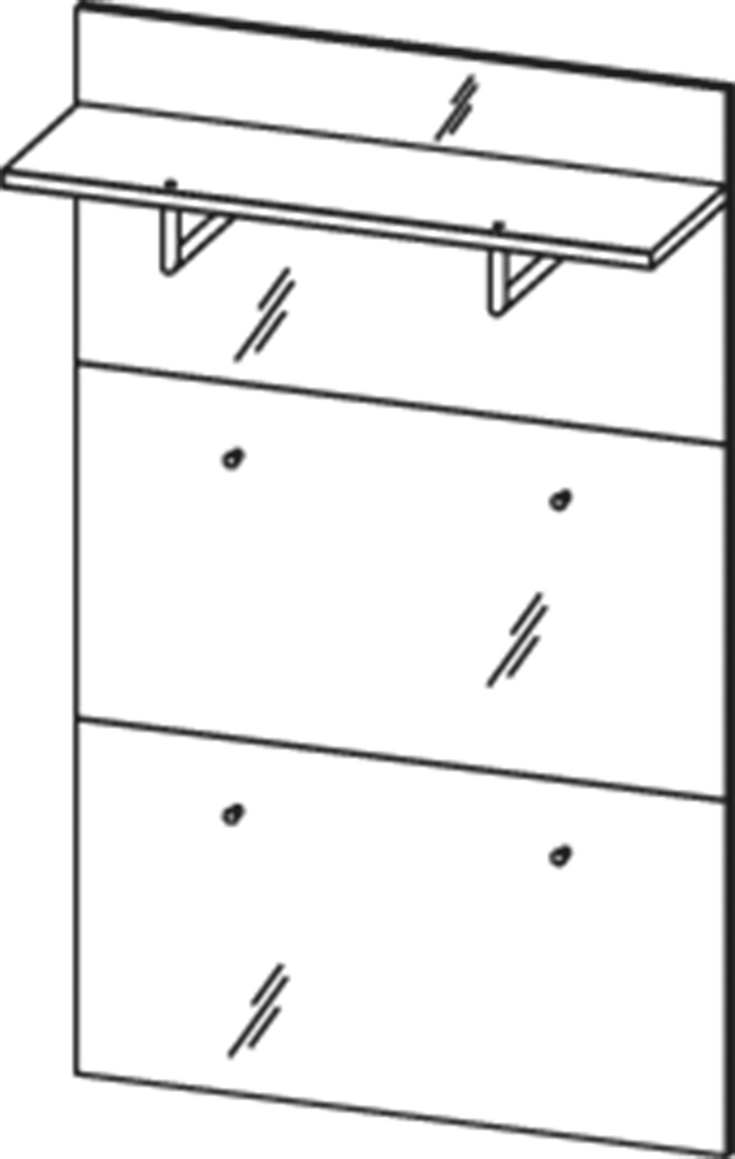 Portemanteau Tille H144 x L89cm - blanc/chêne - Image 4