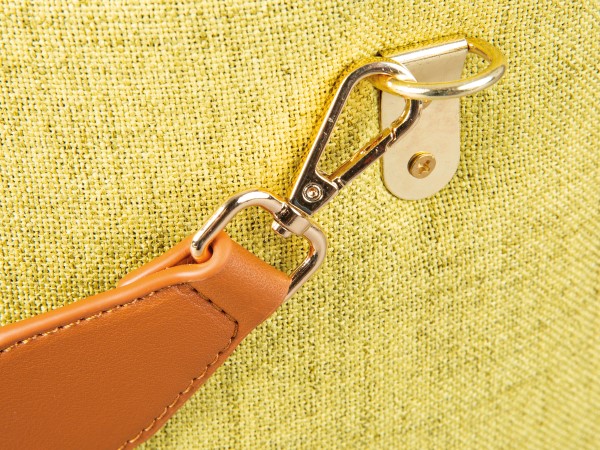 Pouf Dilia avec rangement - vert-jaune - Image 3