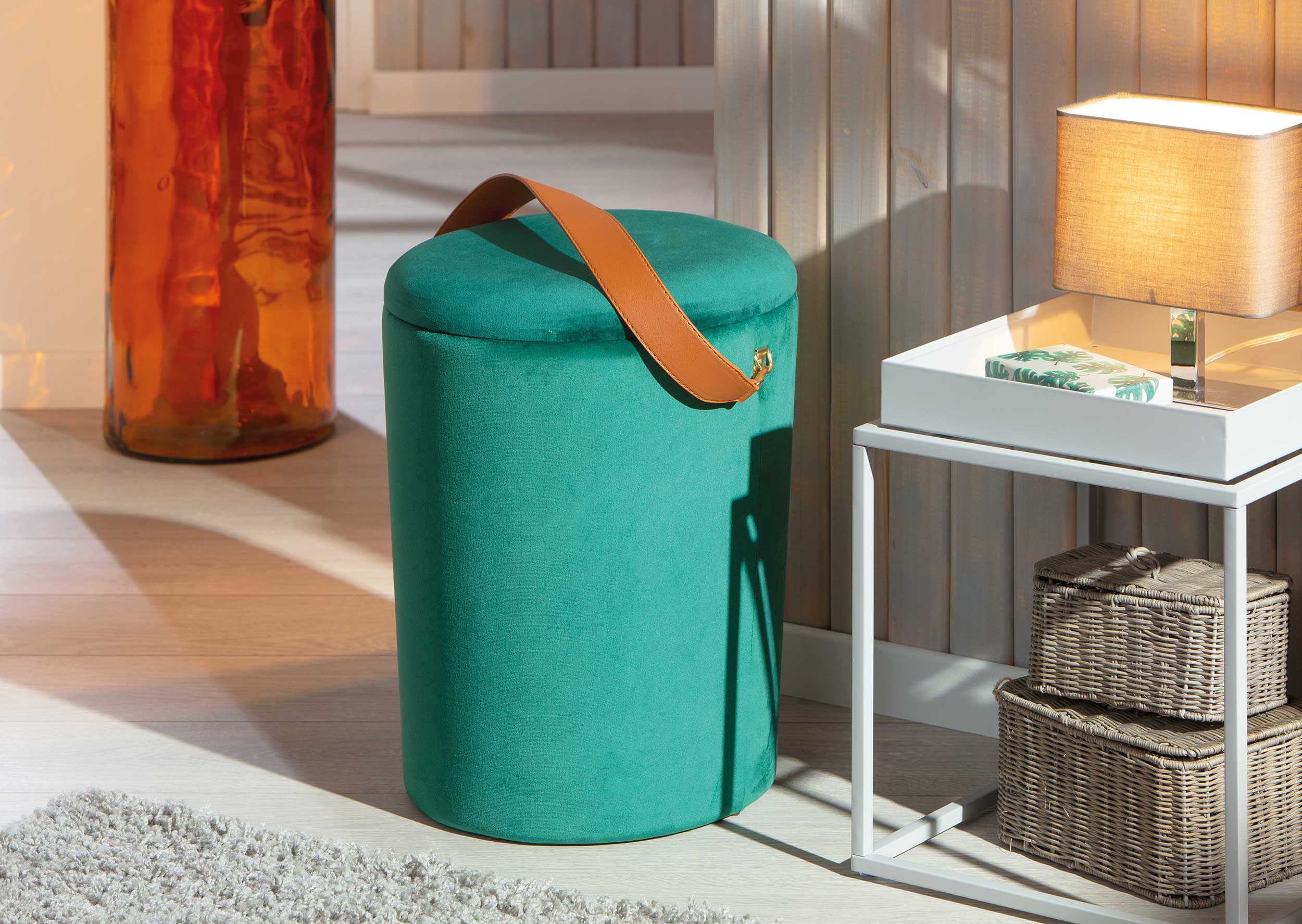 Pouf Papua avec couvercle - vert - Image 8