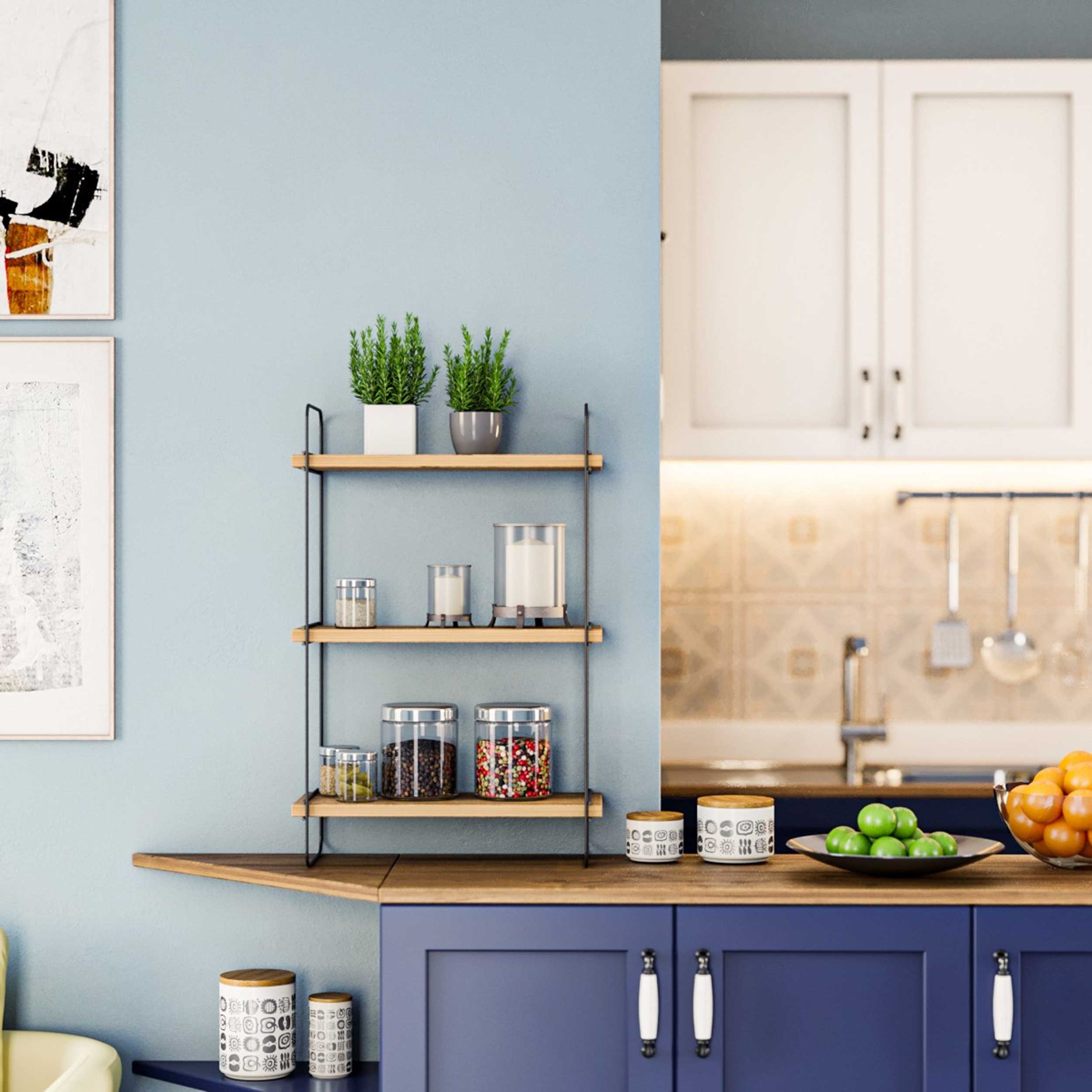 Pulalis Étagère murale | 100 % MÉLAMINE | Pin Atlantique - Image 4