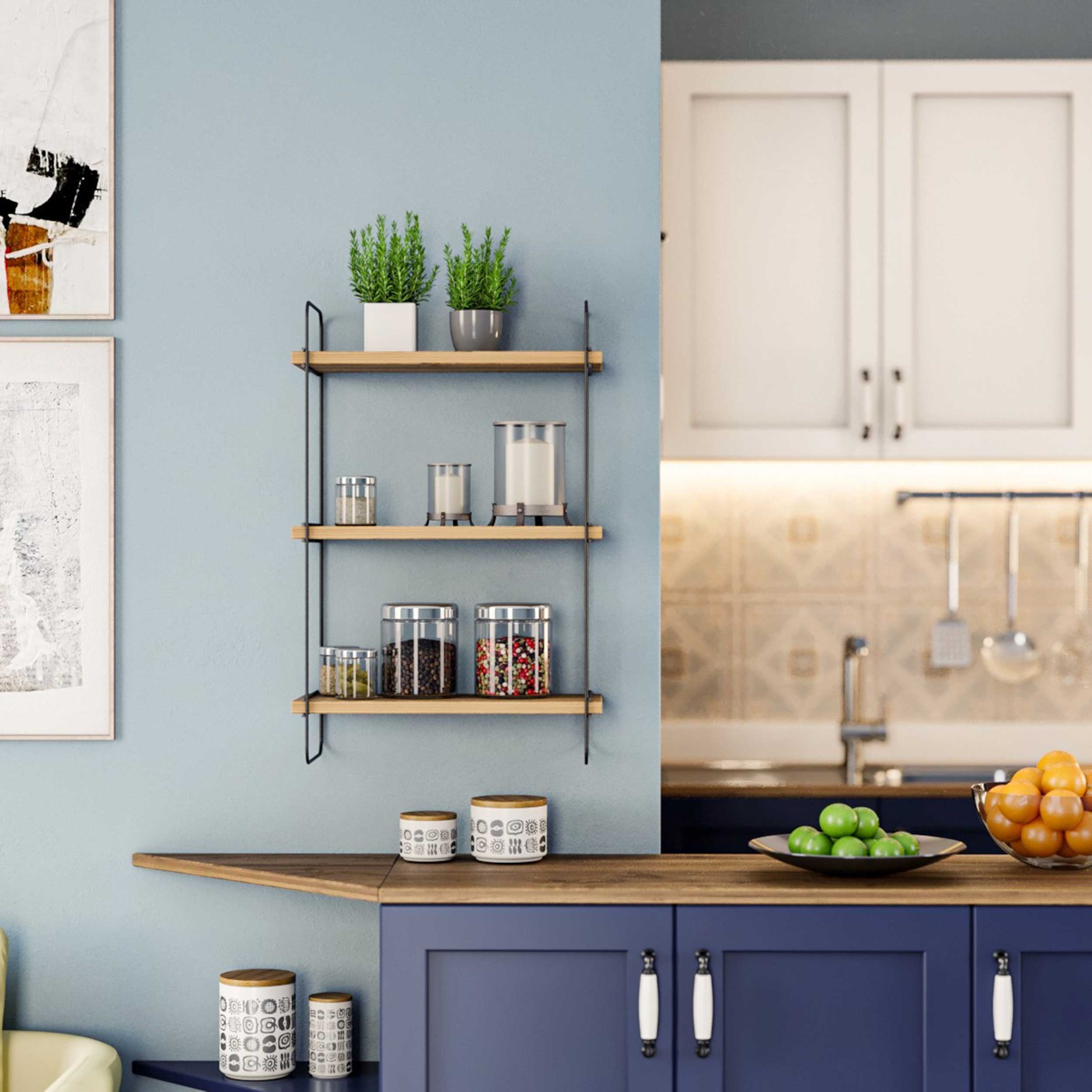 Pulalis Étagère murale | 100 % MÉLAMINE | Pin Atlantique - Image 5