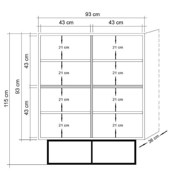 Quantum Armoire polyvalente | 100 % mélaminé | Pin Atlantique, noir - Image 2