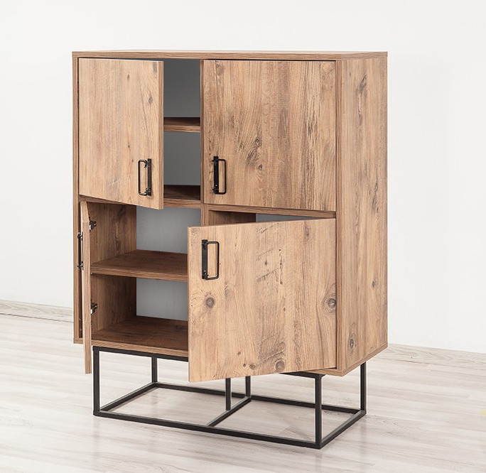 Quantum Armoire polyvalente | 100 % mélaminé | Pin Atlantique, noir - Image 4