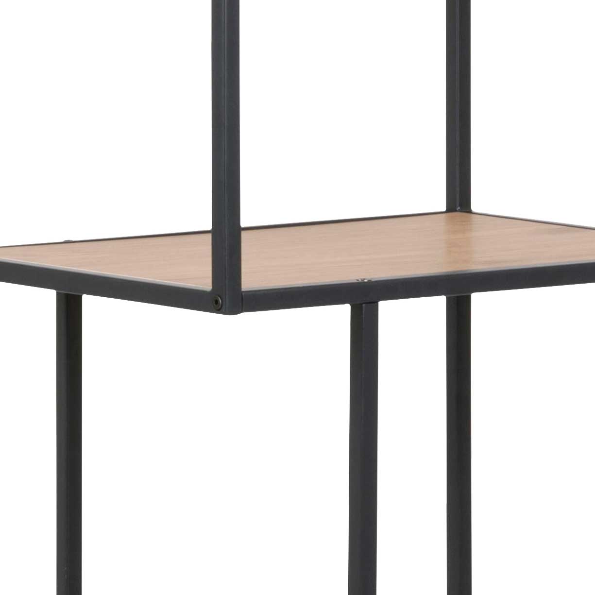Rack Seaford avec 4 étagères flottantes - chêne sauvage/ noir - Image 2