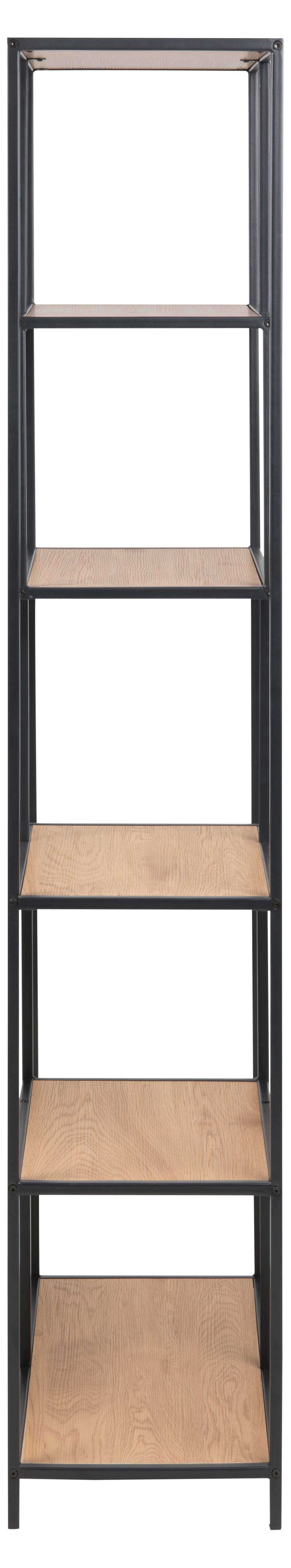 Rack Seaford avec 4 étagères flottantes - chêne sauvage/ noir - Image 3