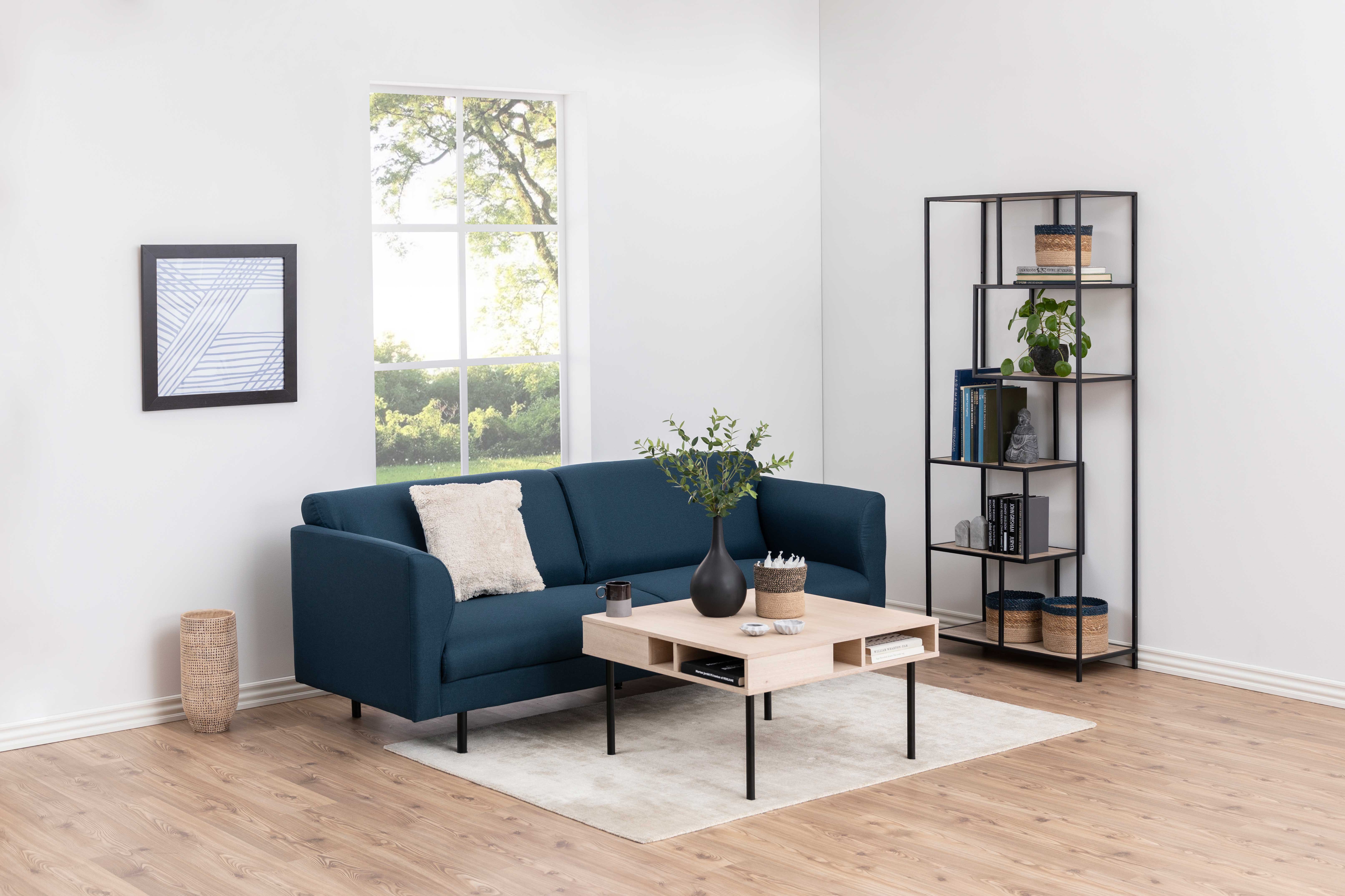 Rack Seaford avec 4 étagères flottantes - chêne sauvage/ noir - Image 7