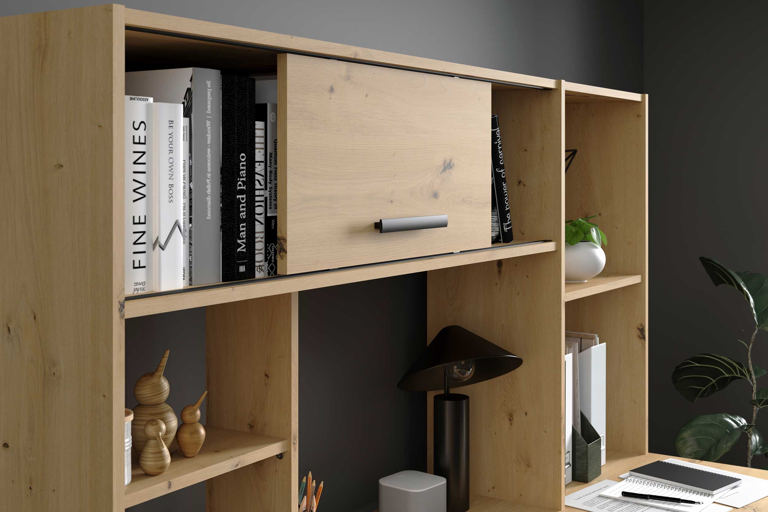 Réhausse bureau Ministre - chêne - Image 9