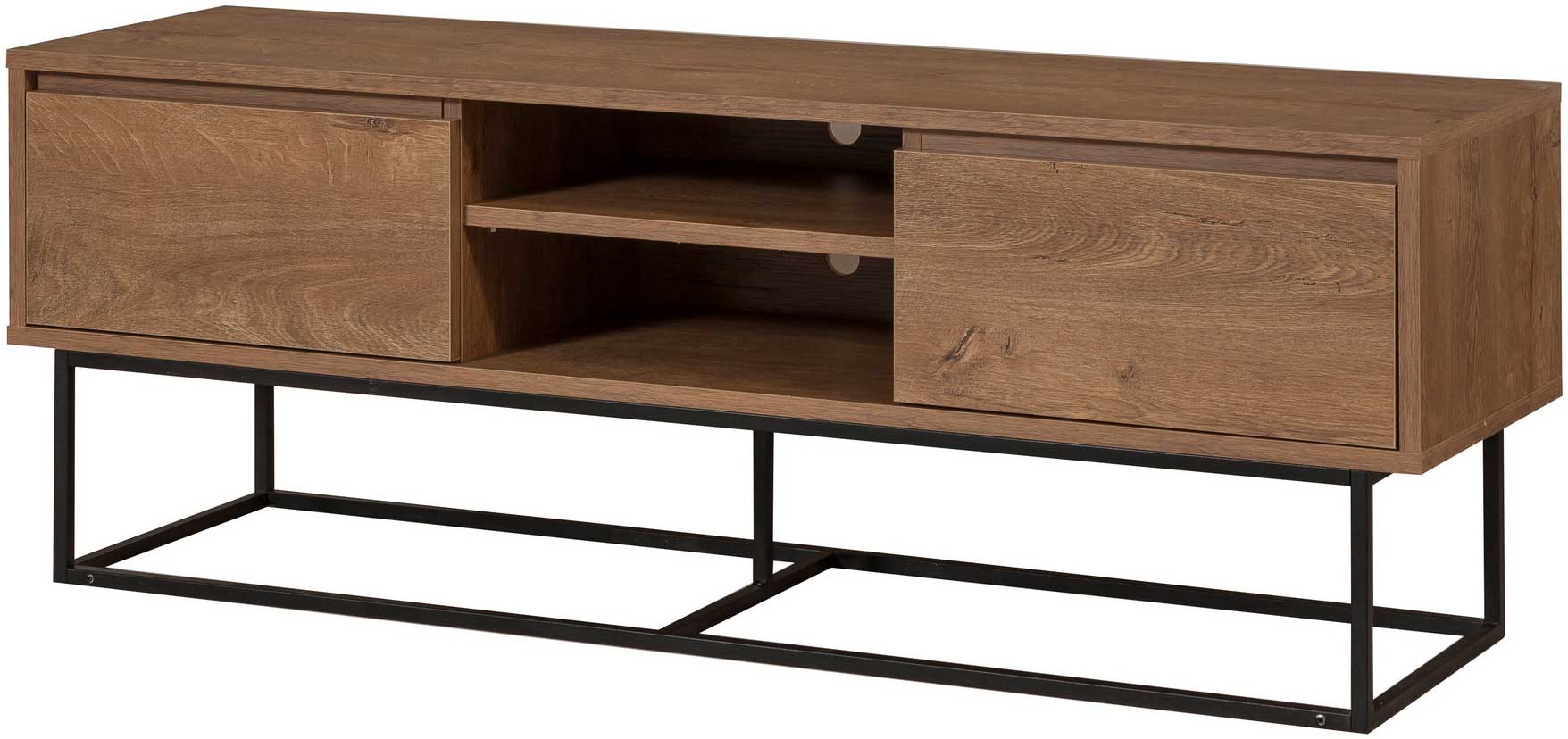 Rodez 140 Meuble TV | 100 % MÉLAMINE | Noyer, Noir - Image 7