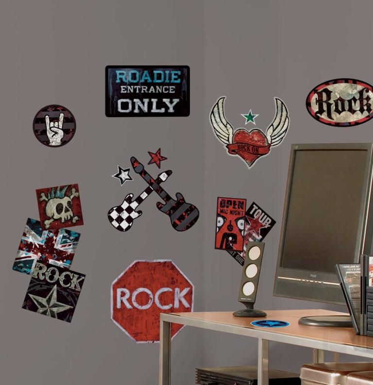 RoomMates stickers muraux - Rock 'n roll pour garçons