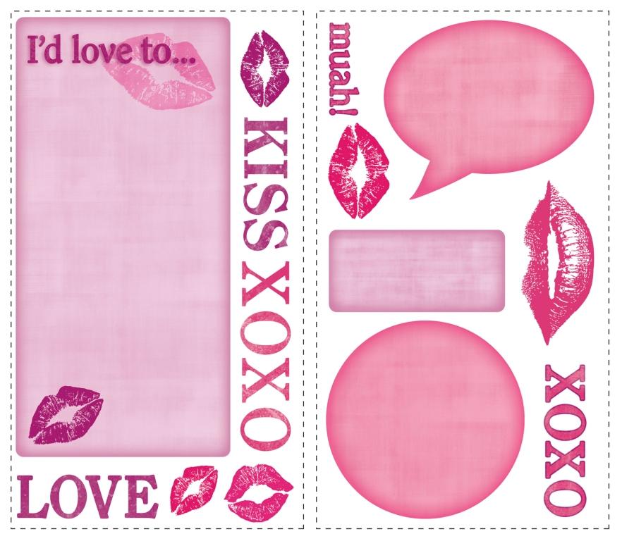 RoomMates stickers muraux - Tableau blanc avec bisous - Image 2